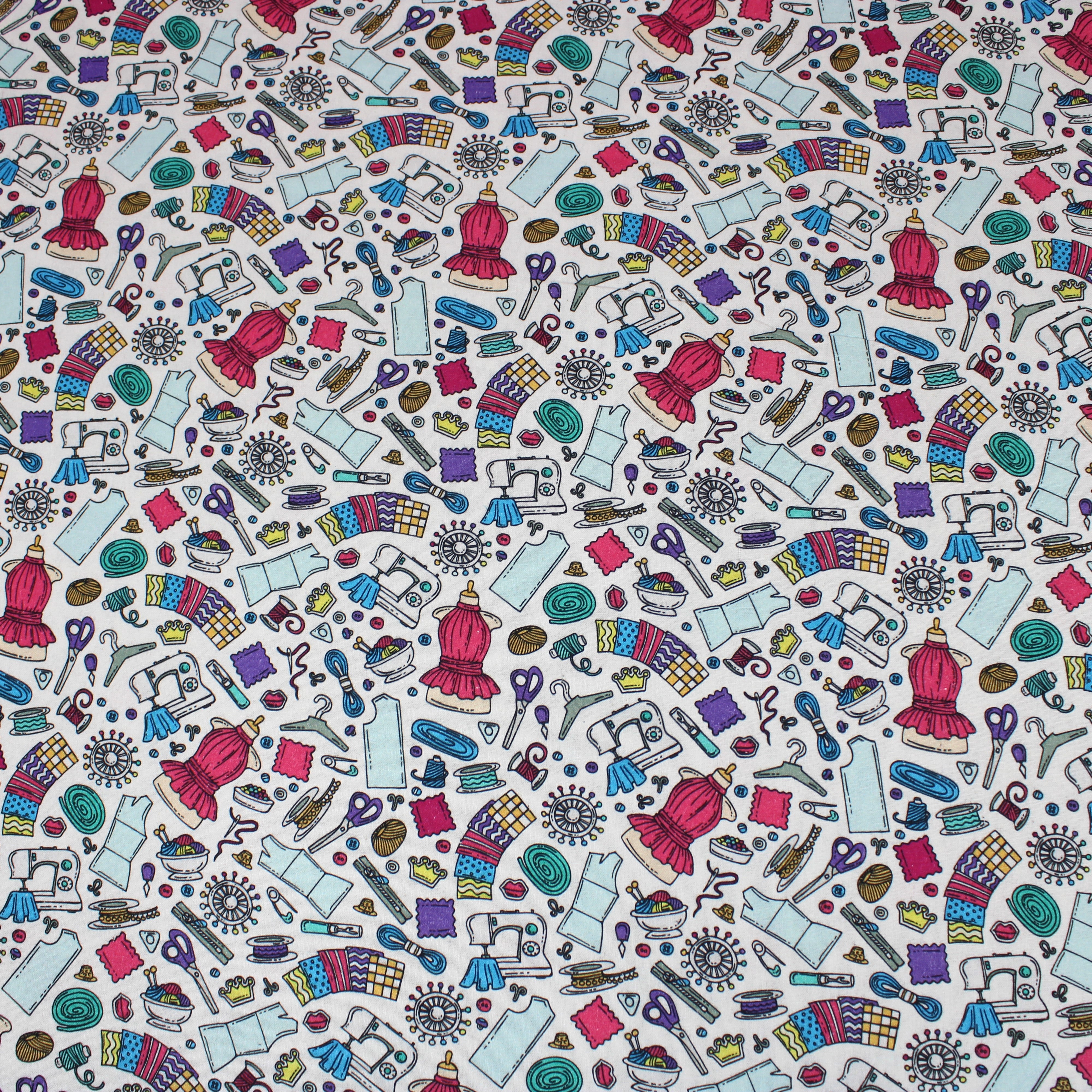 Digitally Printed 100% Cotton- 45" Wide (Fashion Design) (Per Metre)