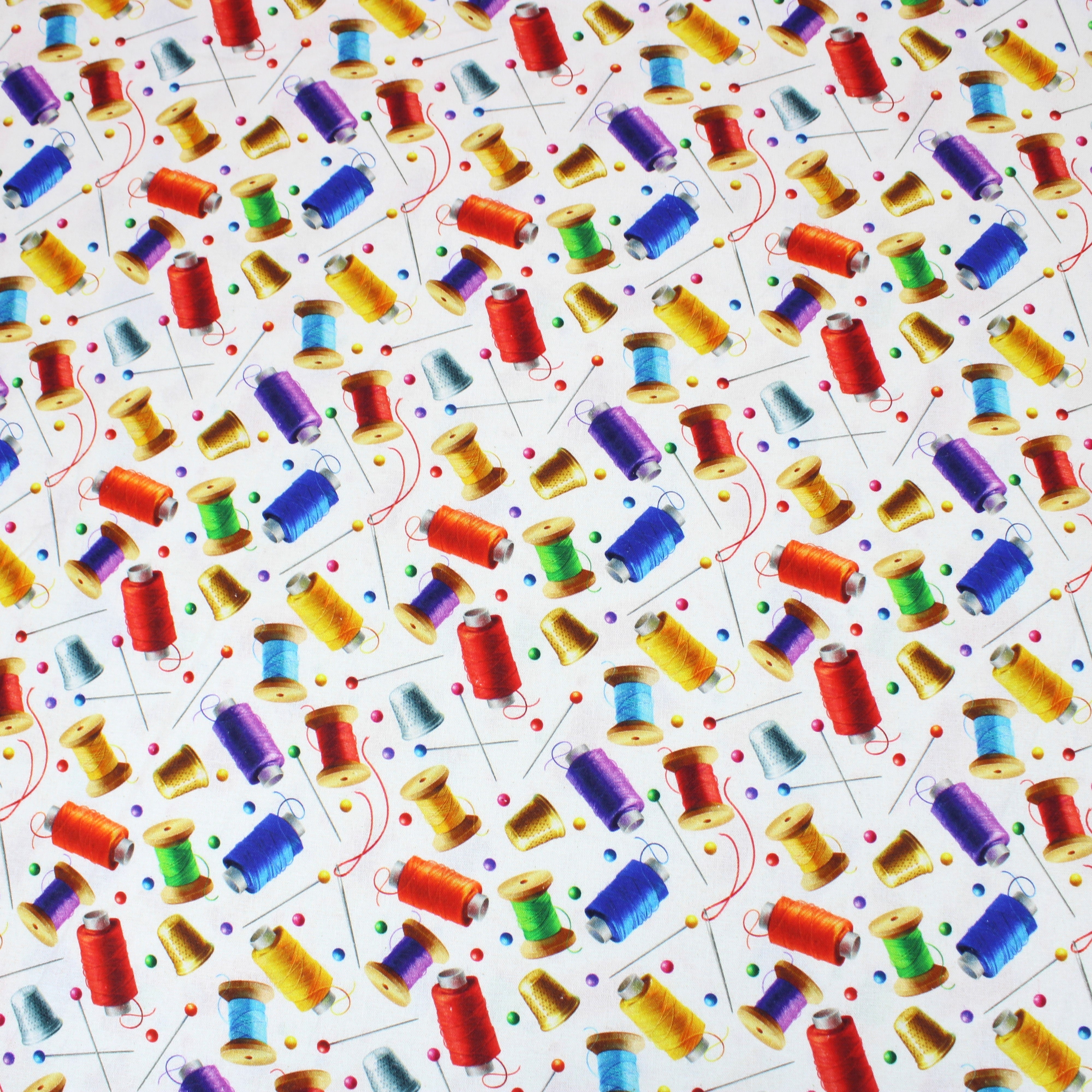 Digitally Printed 100% Cotton- 45" Wide (Thread Frenzy) (Per Metre)