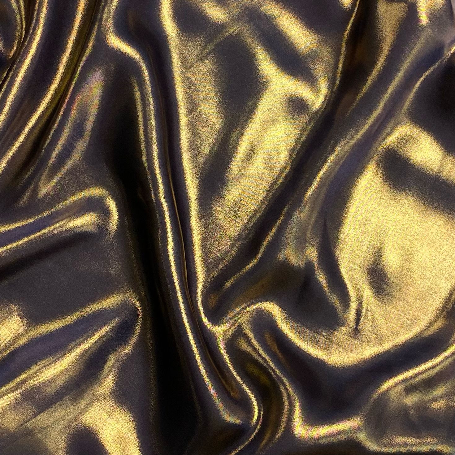 3 Metre Sparkle Foil Satin, 100% Polyester 'NAVY', 55" Wide