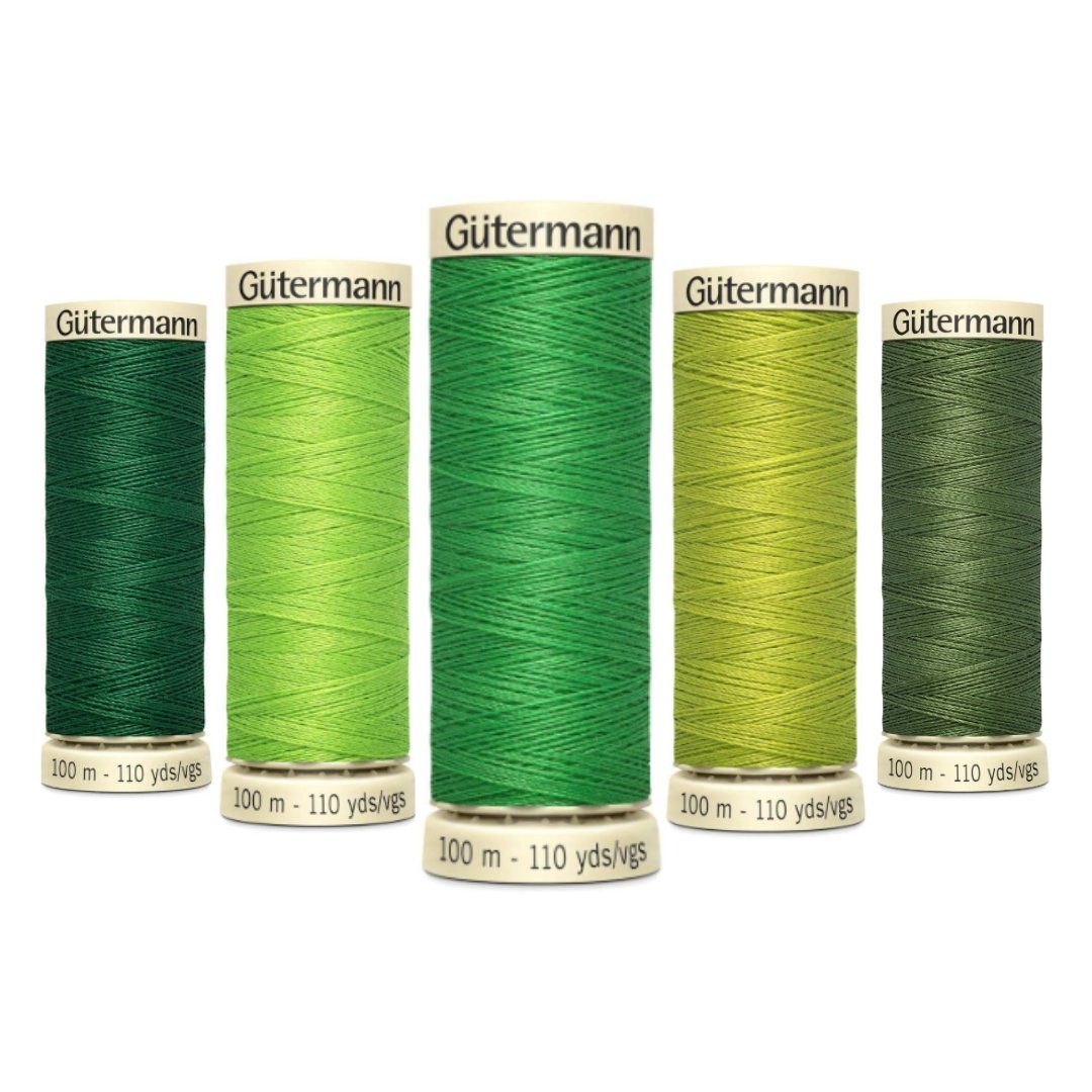 Gütermann Sew All Thread- Green Envy Bundle- Pack Of 5 - Pound A Metre