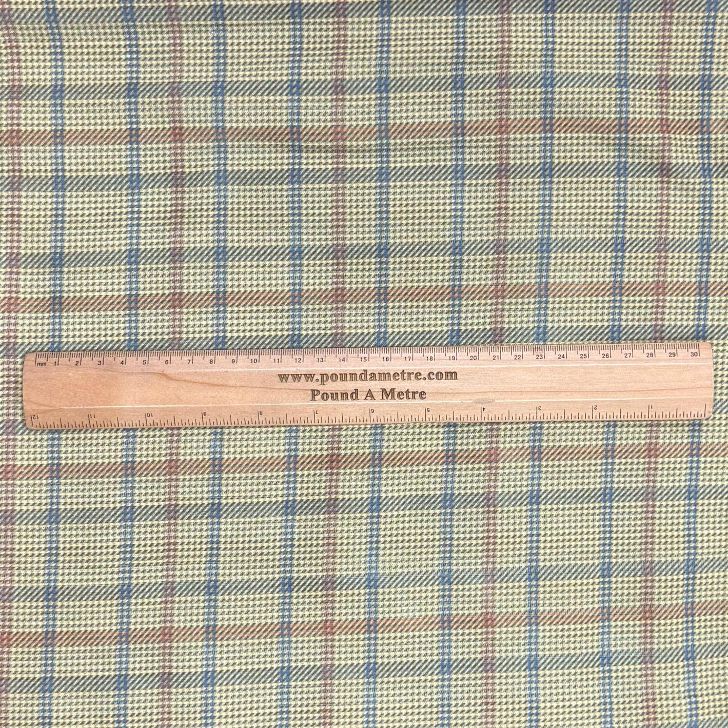 Pound A Metre 3 Metres 3 Metre Luxurious Soft Viscose Jersey - 55"-  (Green Checks)