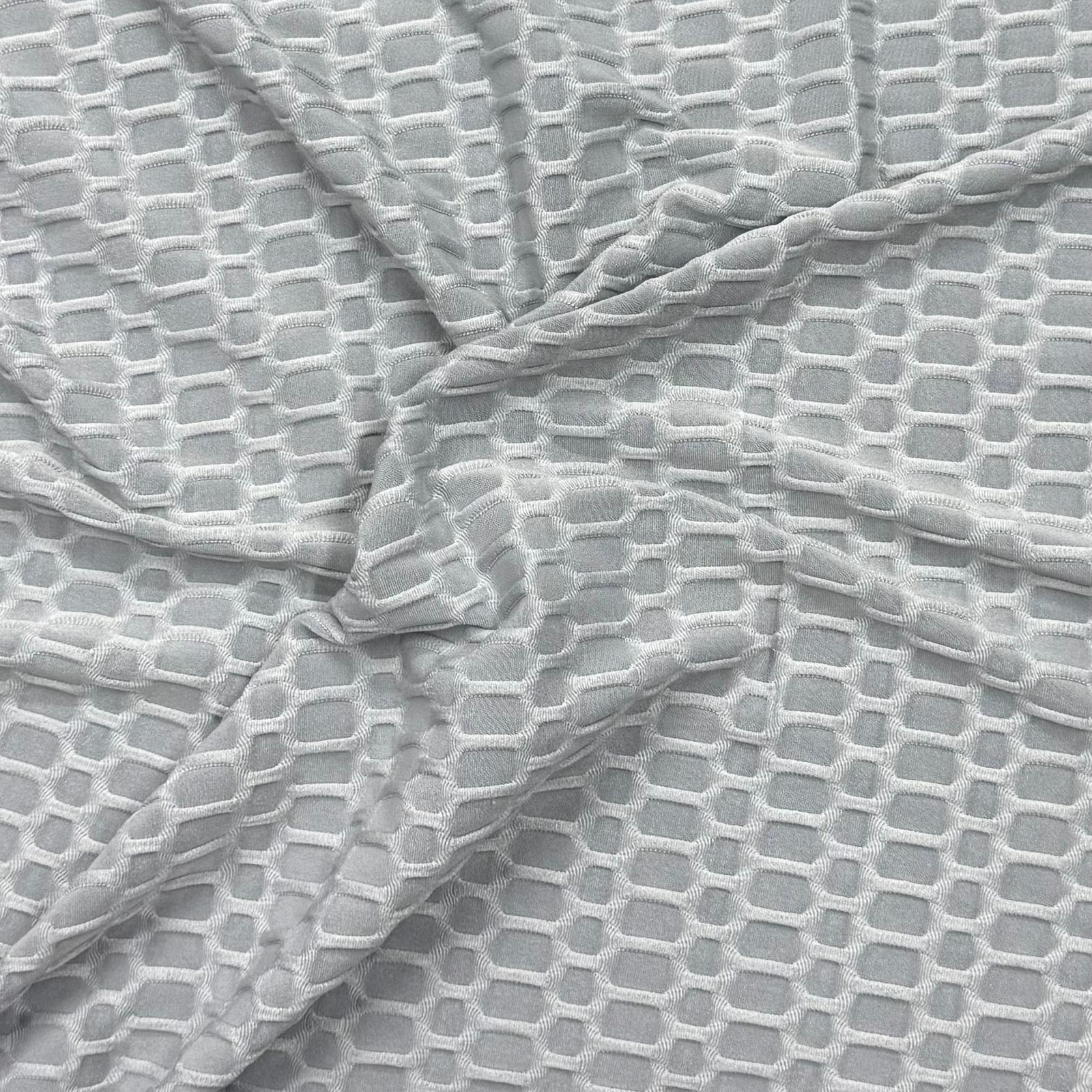 Pound A Metre 3 Metre Luxurious Winter Dobby Jersey - 60"-  (Grey)