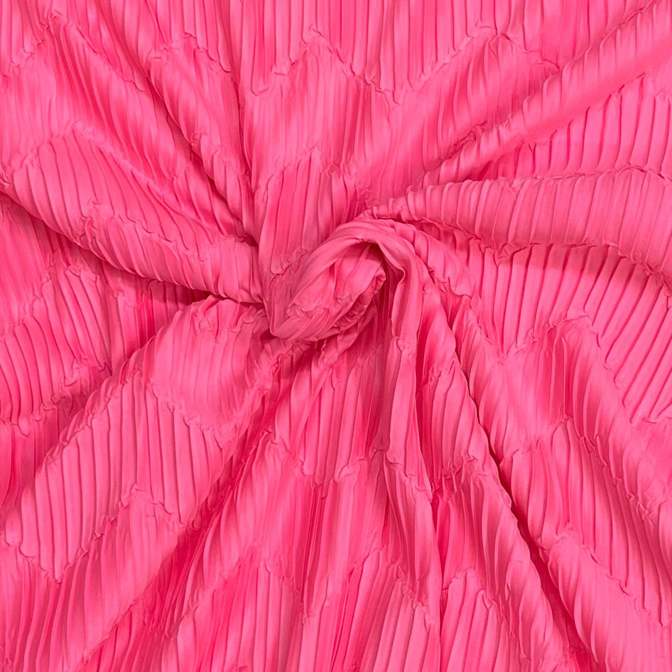 Pound A Metre 3 Metres Beautiful Crinkle Zigzag Jersey Fabric – 55" Wide (Pink)