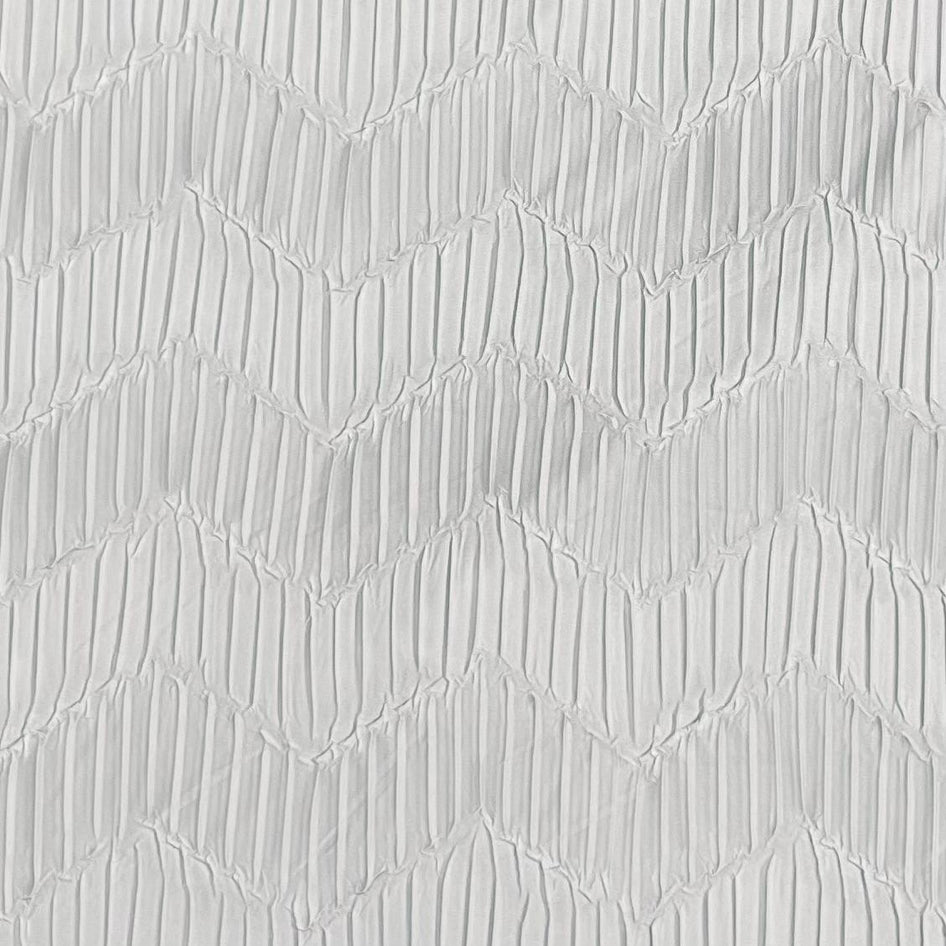 Pound A Metre 3 Metres Beautiful Crinkle Zigzag Jersey Fabric – 55" Wide (Silver)