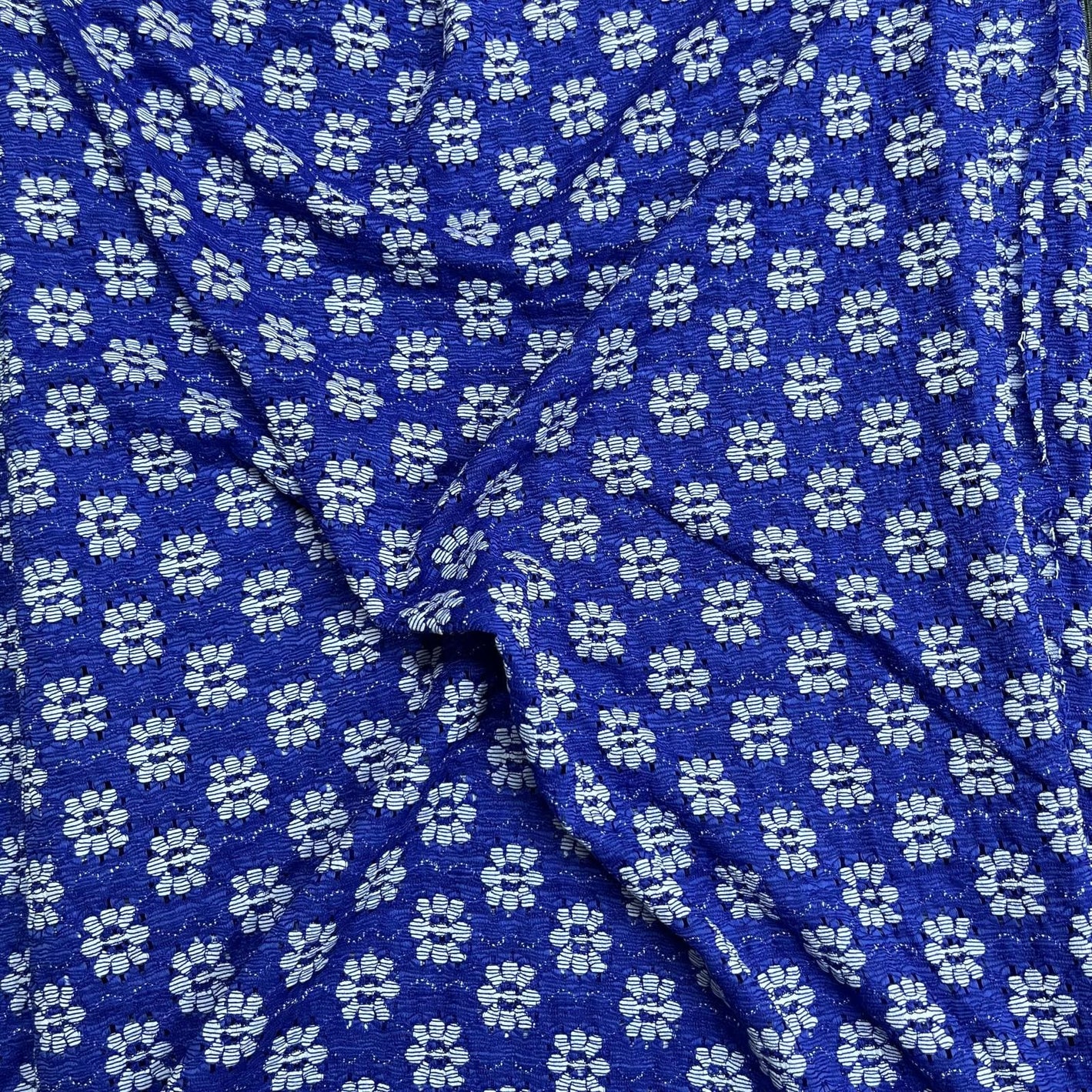 Pound A Metre 3 Metres Beautiful Floral Lace 45'' Wide (Royal Blue)