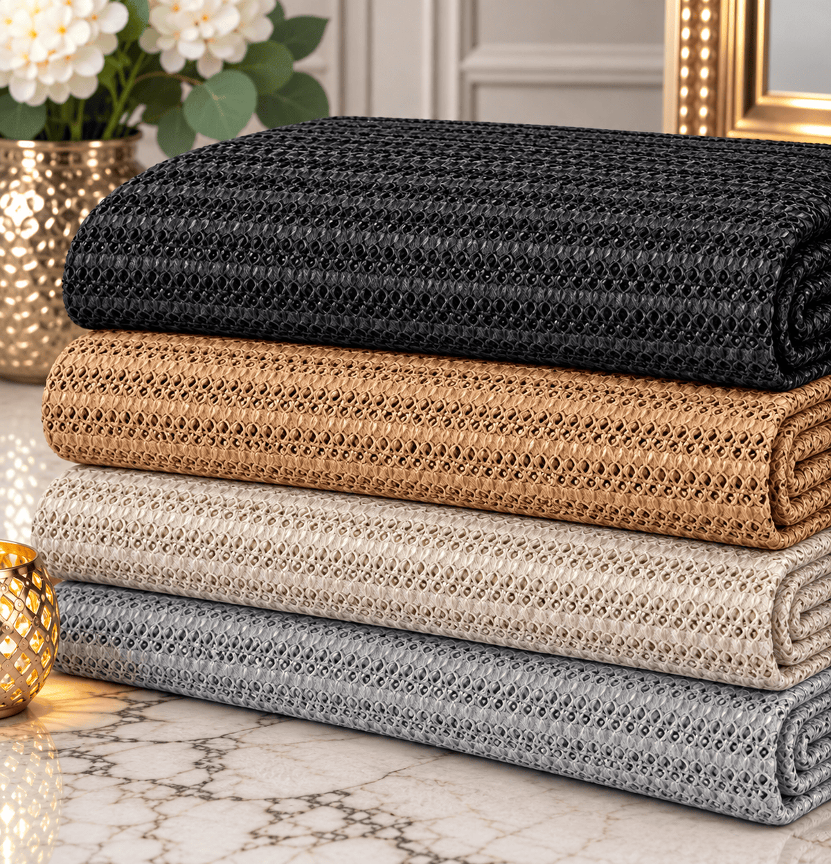 Pound A Metre 3 Metres Beautiful Lace Fabric – 55" Wide (Brown)