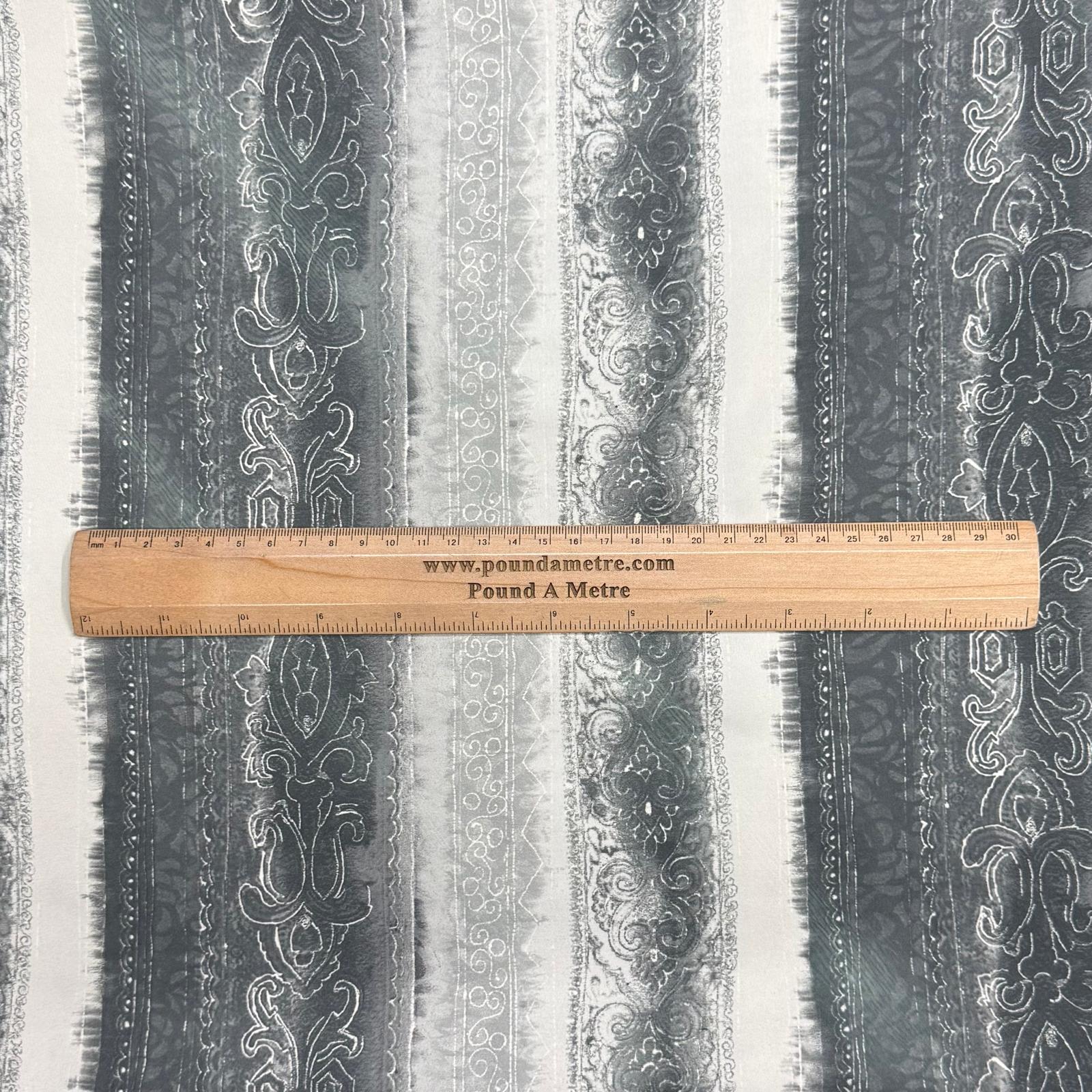 Pound A Metre 3 Metres Lightweight Printed Suiting 55" Wide (Silver)