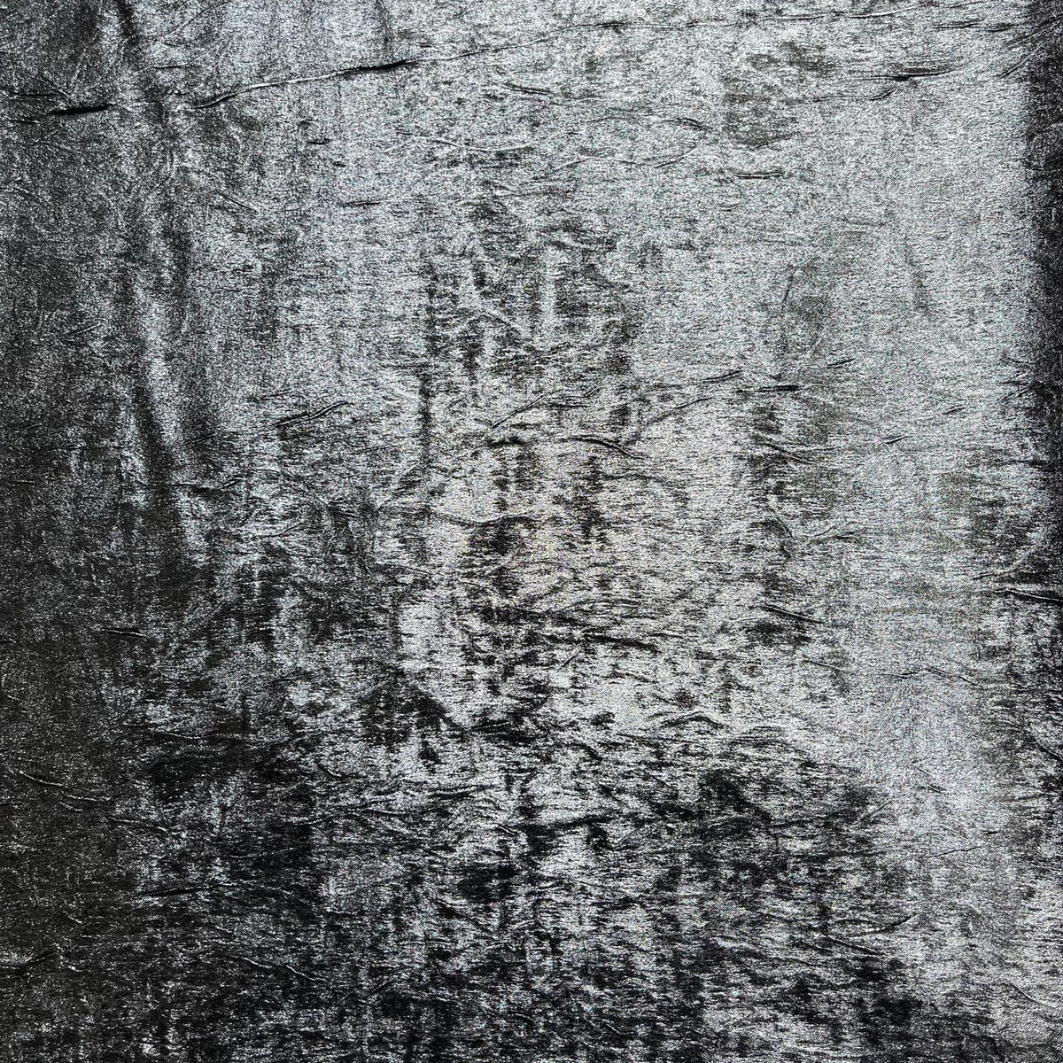 Pound A Metre 3 Metres Luxury Foil Viscose Fabric – 55'' Wide (Black & Silver)