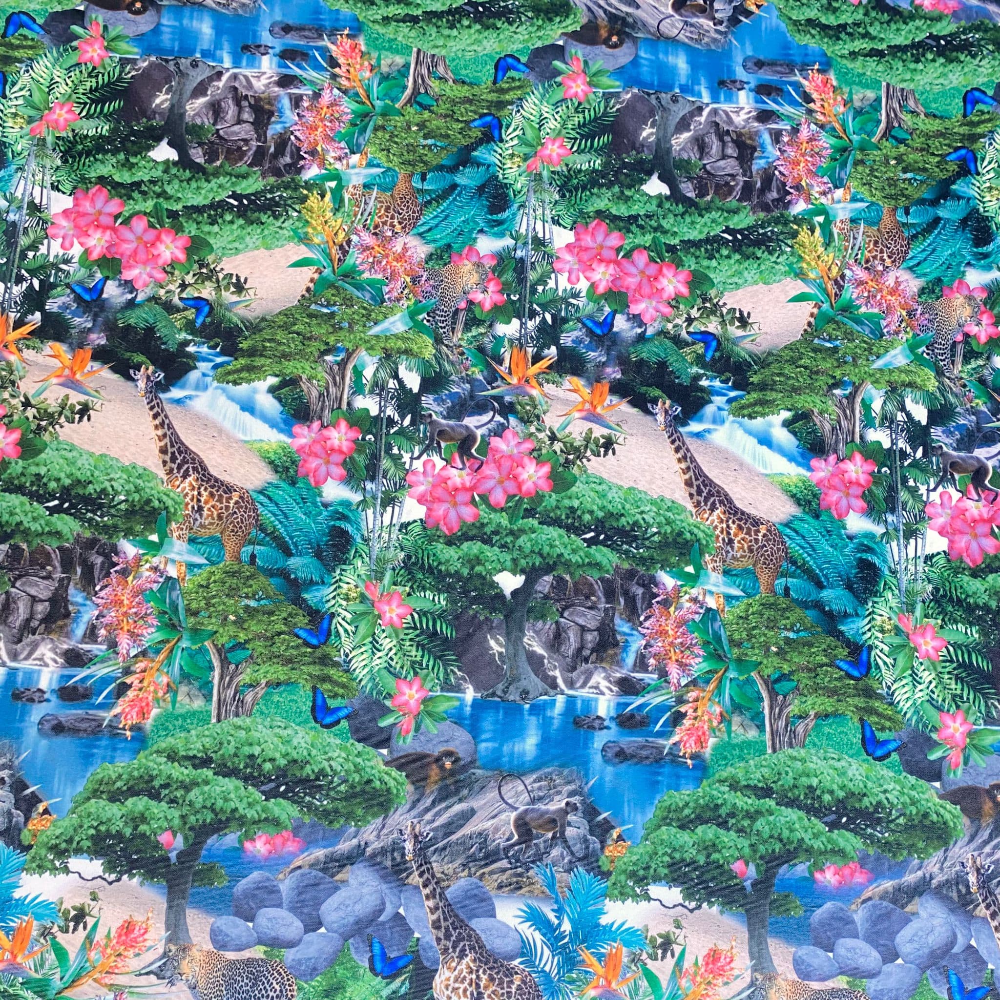 Pound A Metre 3 Metres 3 Metres Luxury Soft Ponte Scuba - 55" Wide (Jungle)