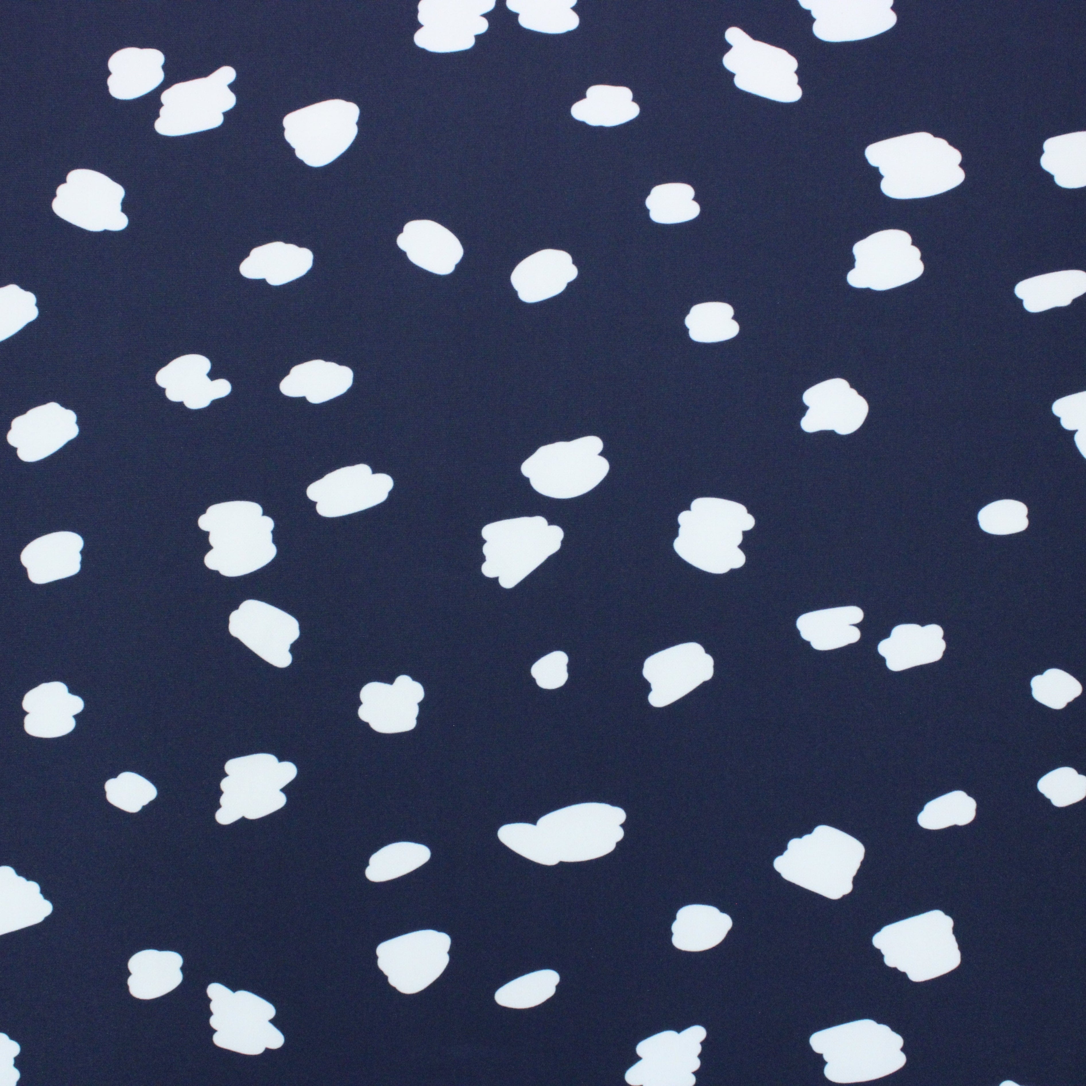 Pound A Metre 3 Metres 3 Metres Luxury Soft Ponte Scuba - 55" Wide (Spots Navy)