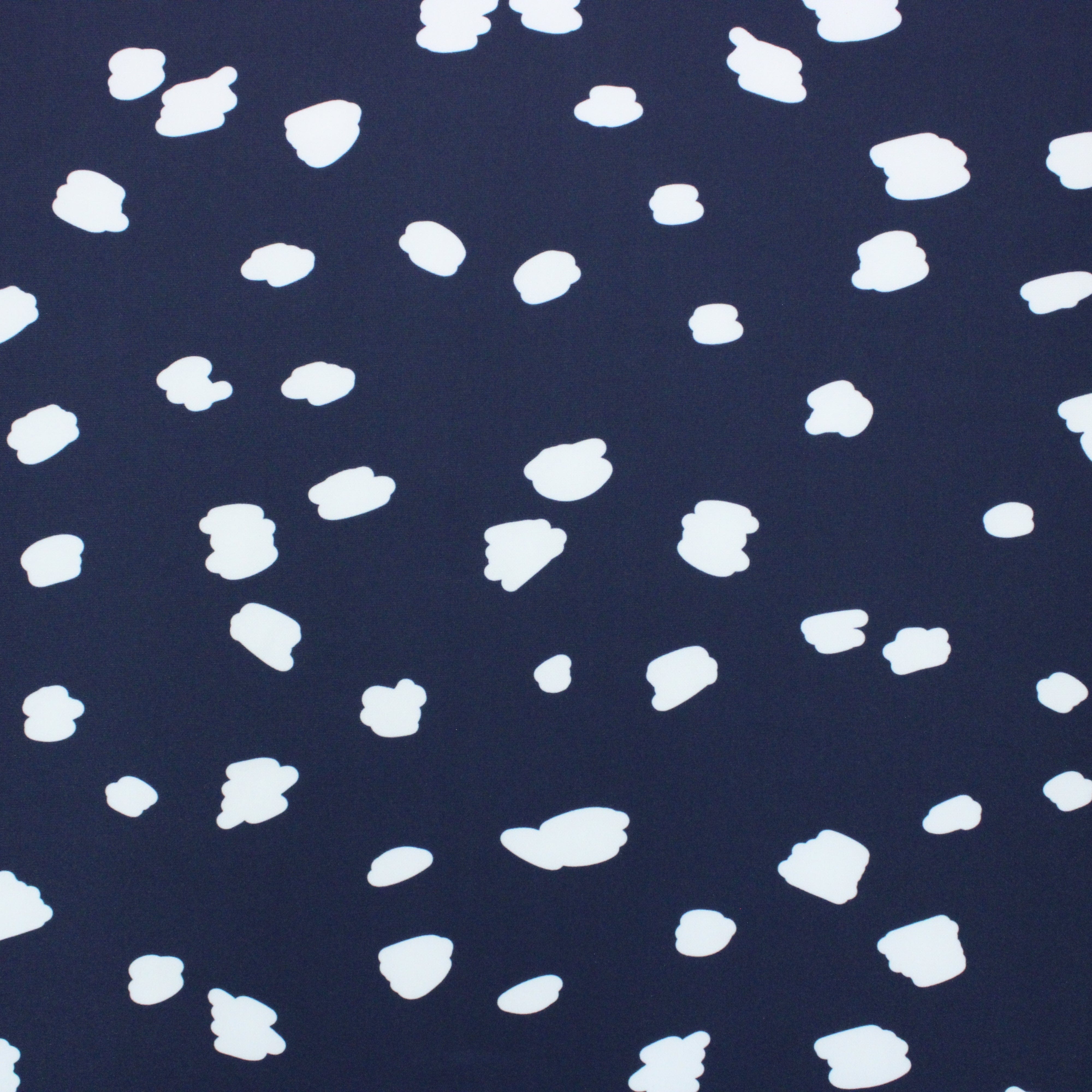 Pound A Metre 3 Metres 3 Metres Luxury Soft Ponte Scuba - 55" Wide (Spots Navy)