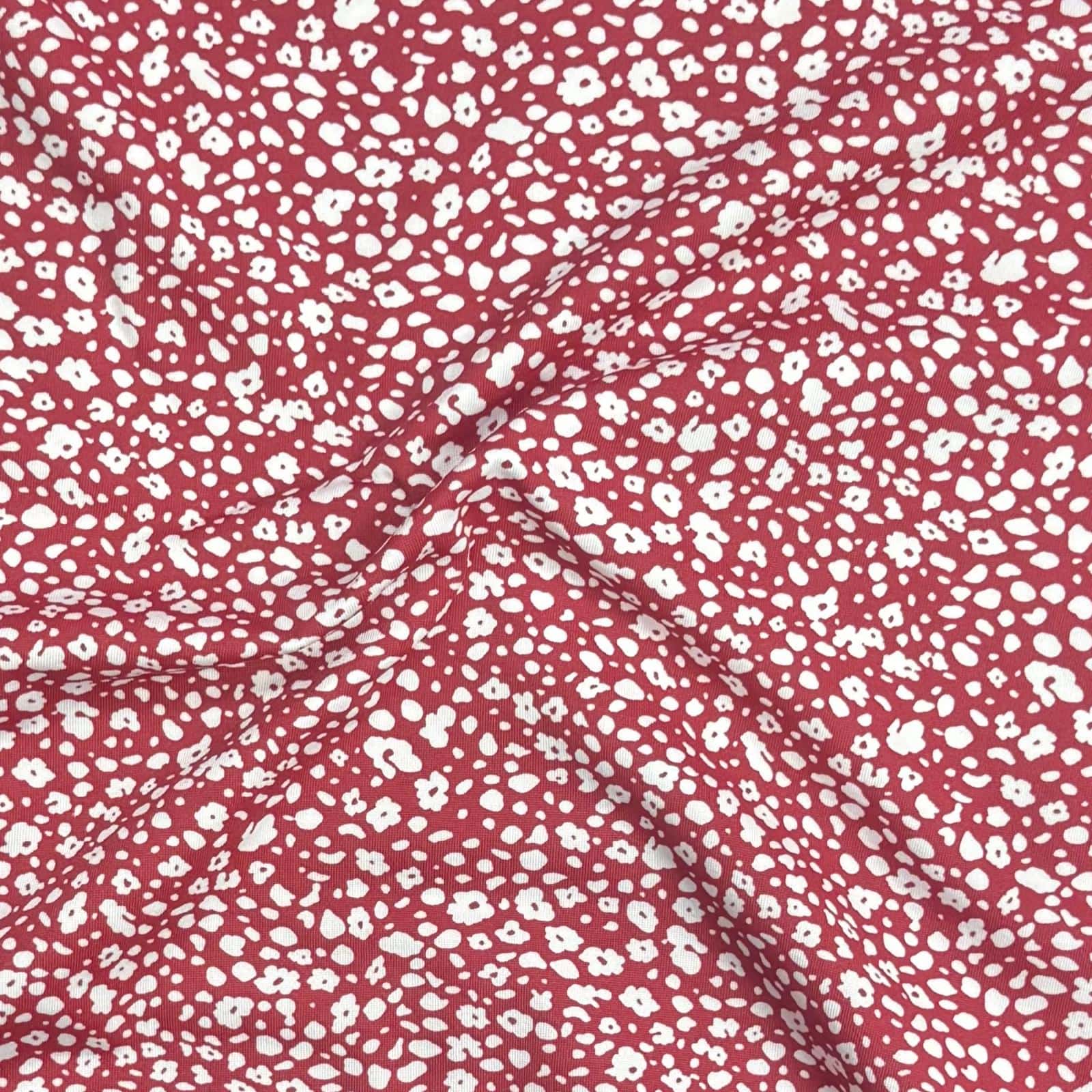 Pound A Metre 3 Metres Premium Cotton Jersey- 55'' Wide -(Red & White)