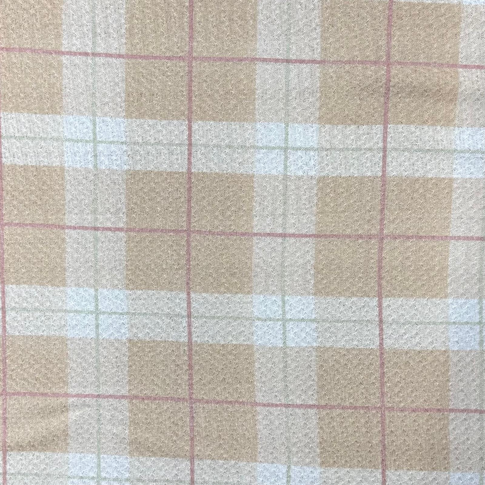 Pound A Metre 3 Metres Printed Benjamin Jersey 55" Wide (Brown Checks)