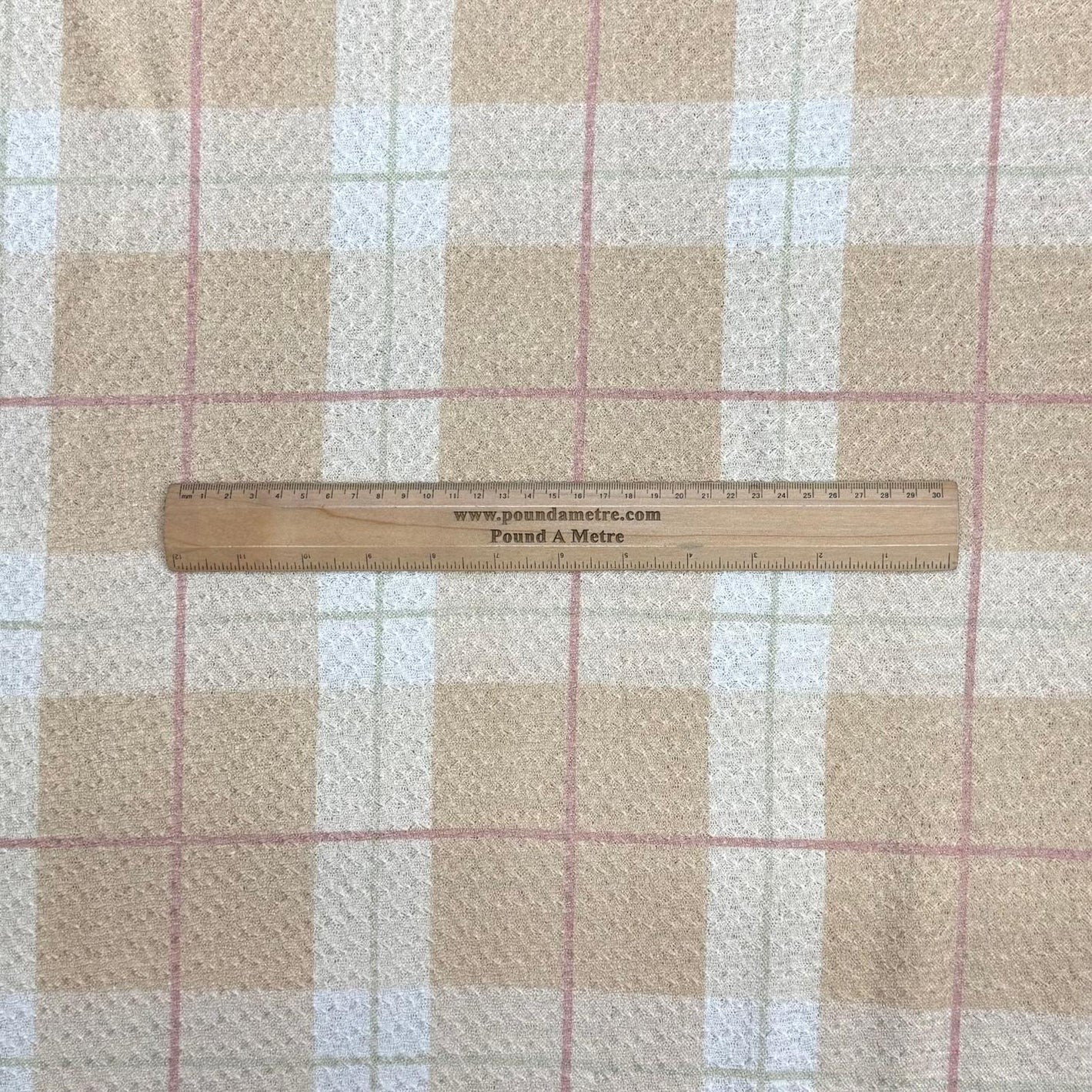 Pound A Metre 3 Metres Printed Benjamin Jersey 55" Wide (Brown Checks)