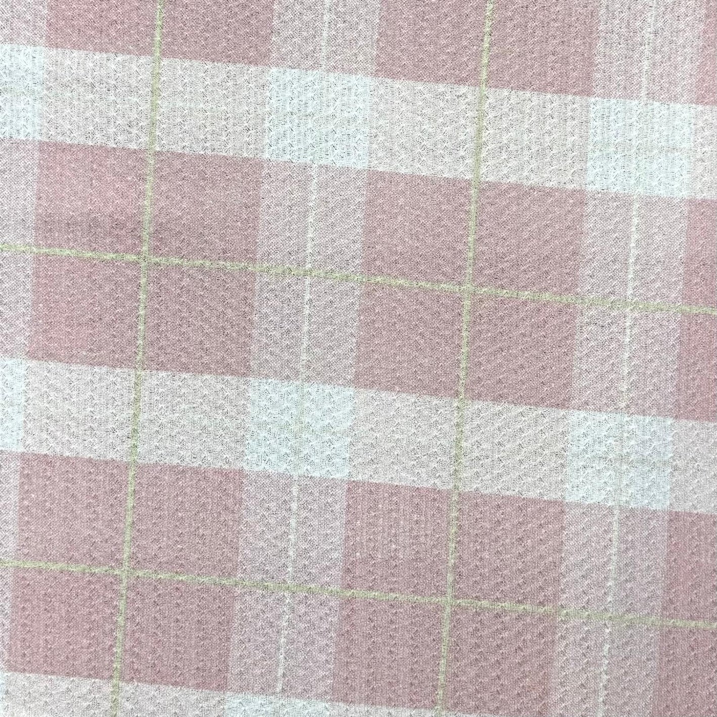 Pound A Metre 3 Metres Printed Benjamin Jersey 55" Wide (Pink Checks)