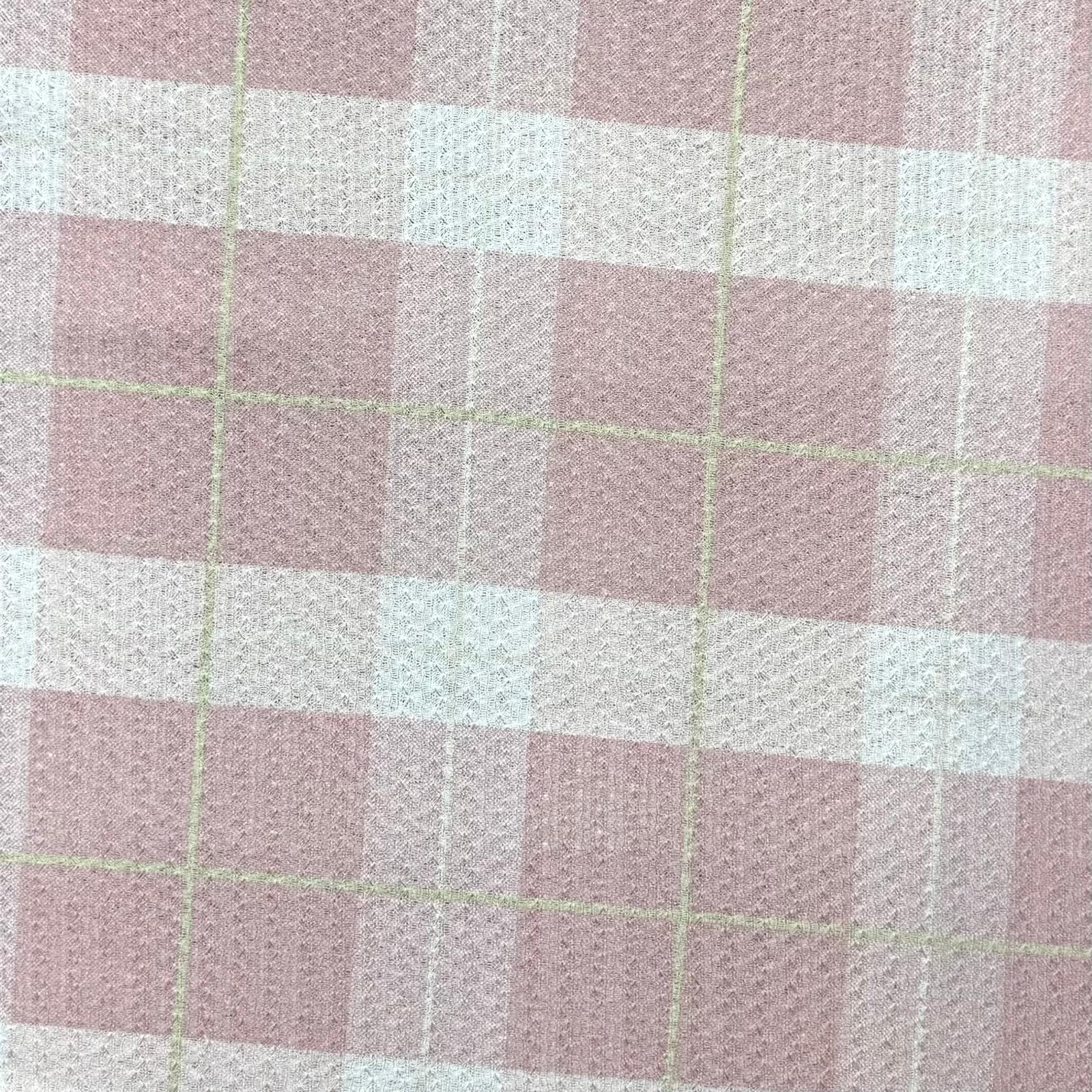 Pound A Metre 3 Metres Printed Benjamin Jersey 55" Wide (Pink Checks)
