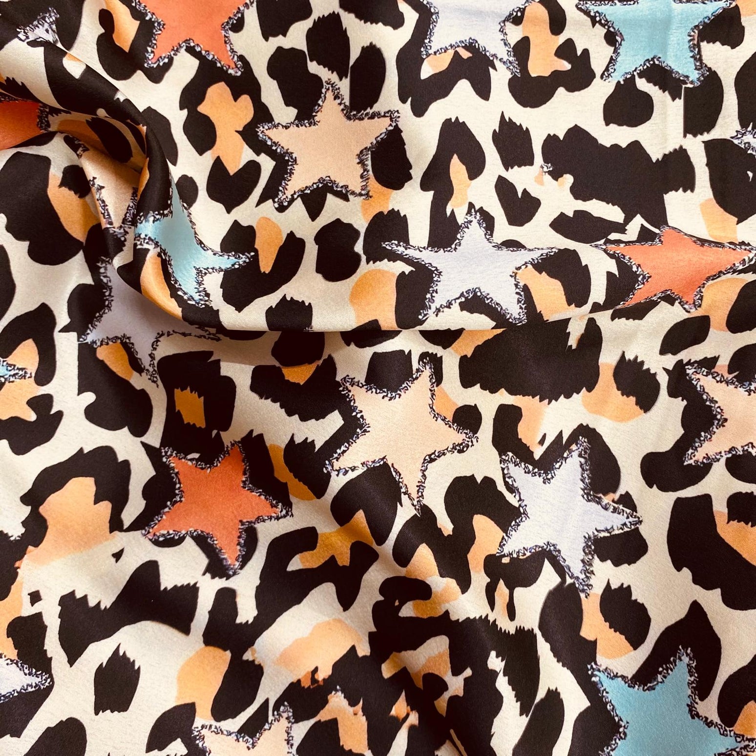 Pound A Metre 3 Metres Silky-Smooth Printed Satin- 45" Wide (sTAR)