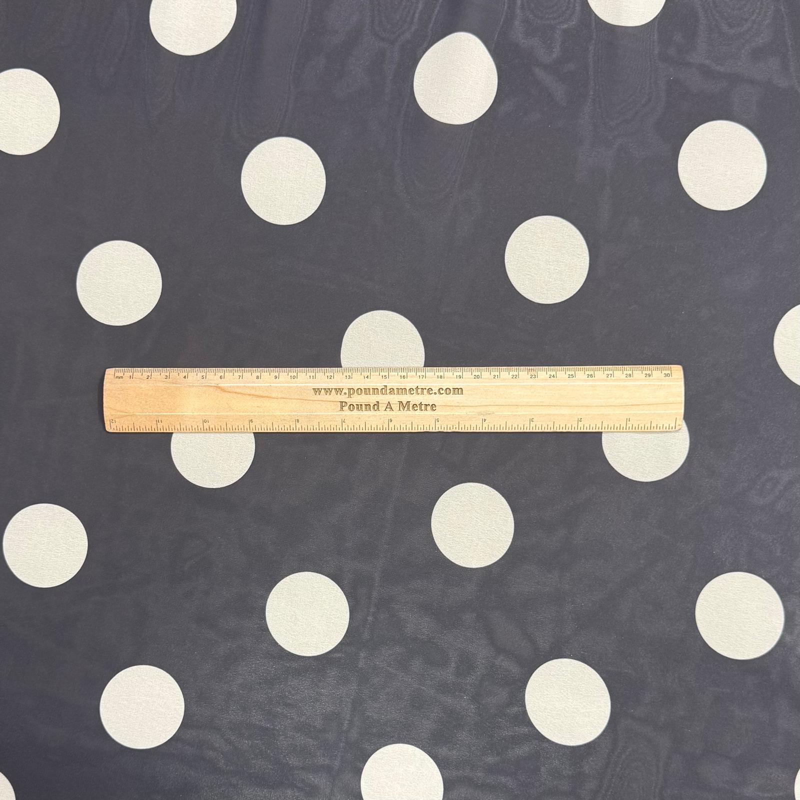 Pound A Metre 3 Metres Super Smooth Printed Chiffon 55" Wide (Polka)