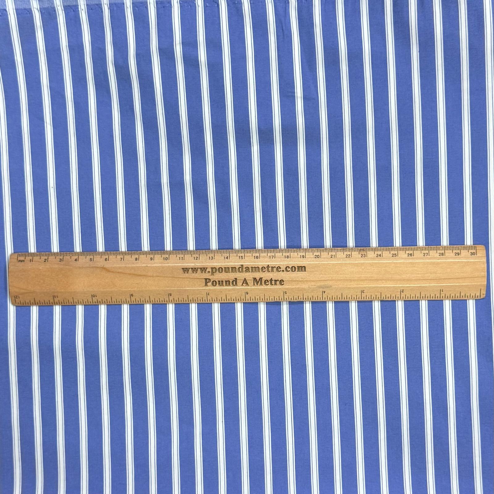 Pound A Metre 3 Metres Super Soft Printed Bengaline 55" Wide (Blue)