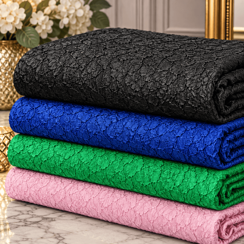 Pound A Metre 3 Metres Tissue Effect Crepe Jersey 55'' Wide (Green)