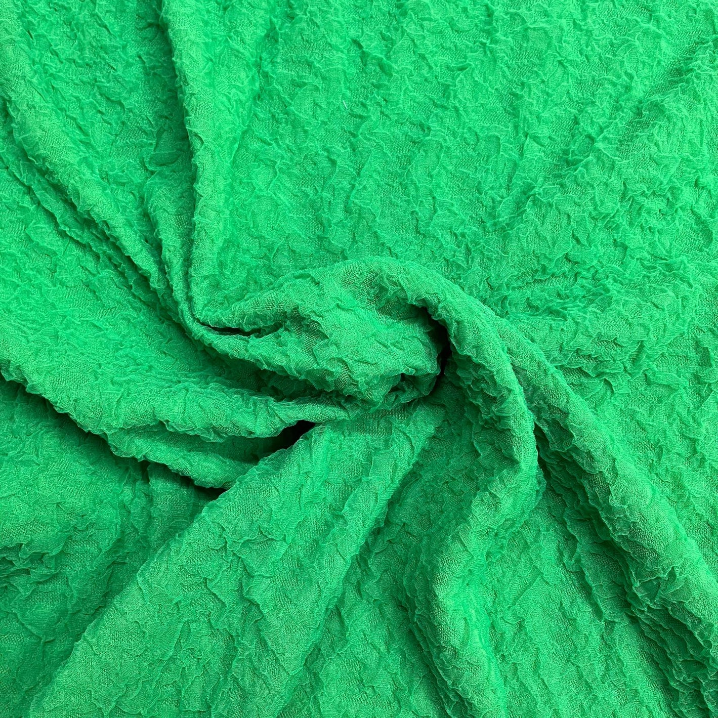 Pound A Metre 3 Metres Tissue Effect Crepe Jersey 55'' Wide (Green)