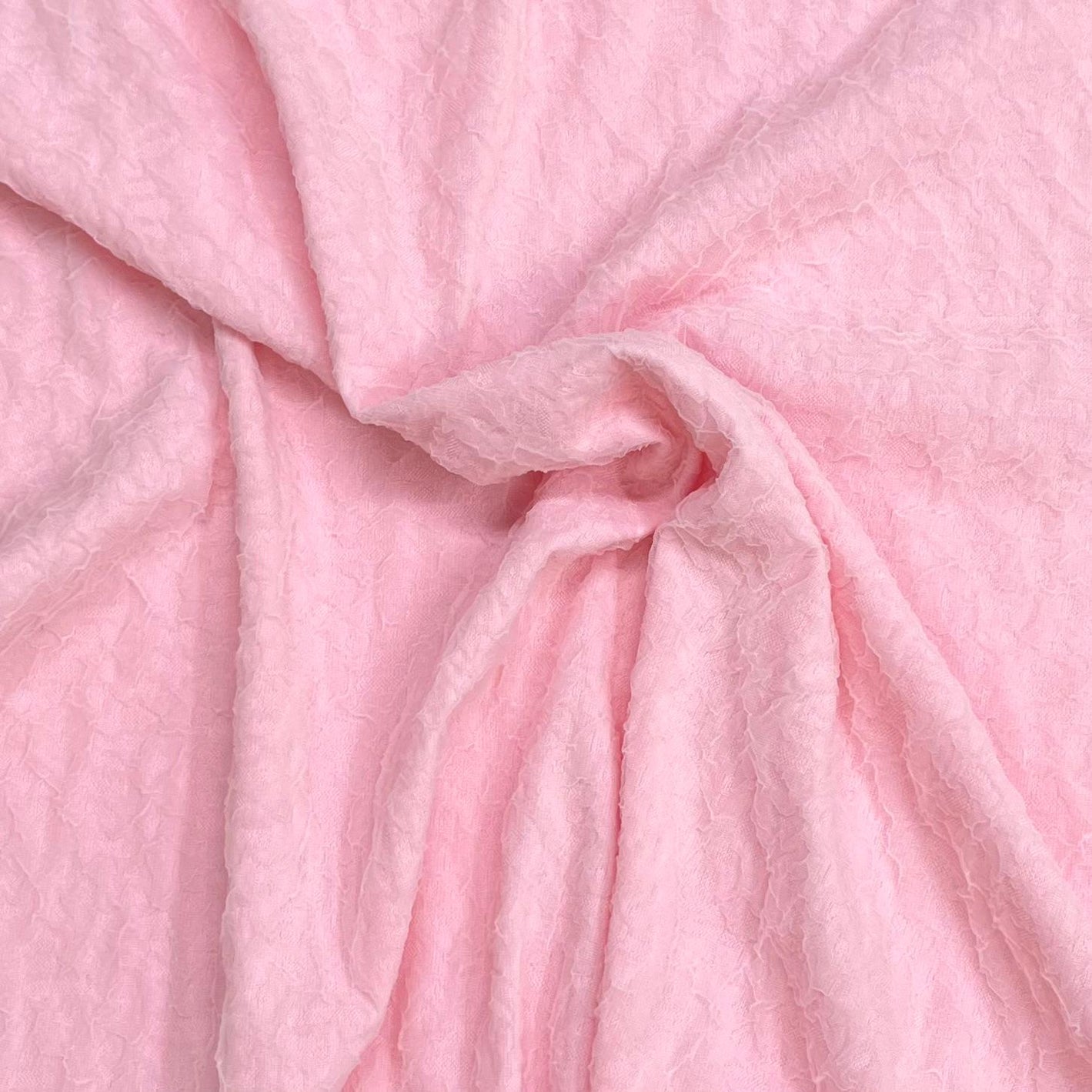 Pound A Metre 3 Metres Tissue Effect Crepe Jersey 55'' Wide (Pink)