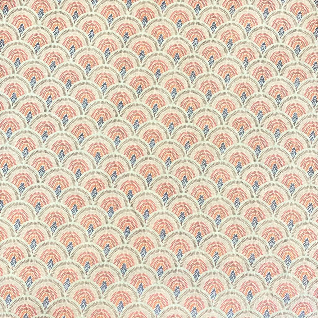 Per Metre, Printed 100% Linen, 'Peacock' - 55" Wide