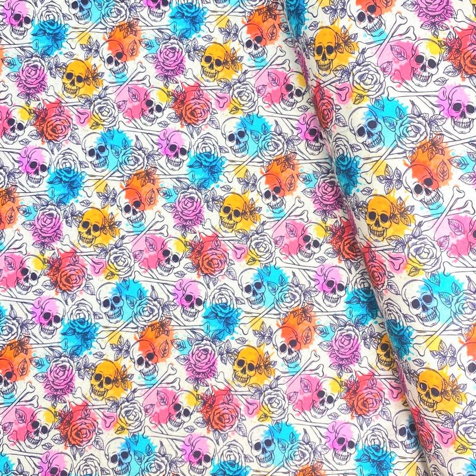 Per Metre Premium quality Digital Cotton, 'Skulls' - 45" Wide