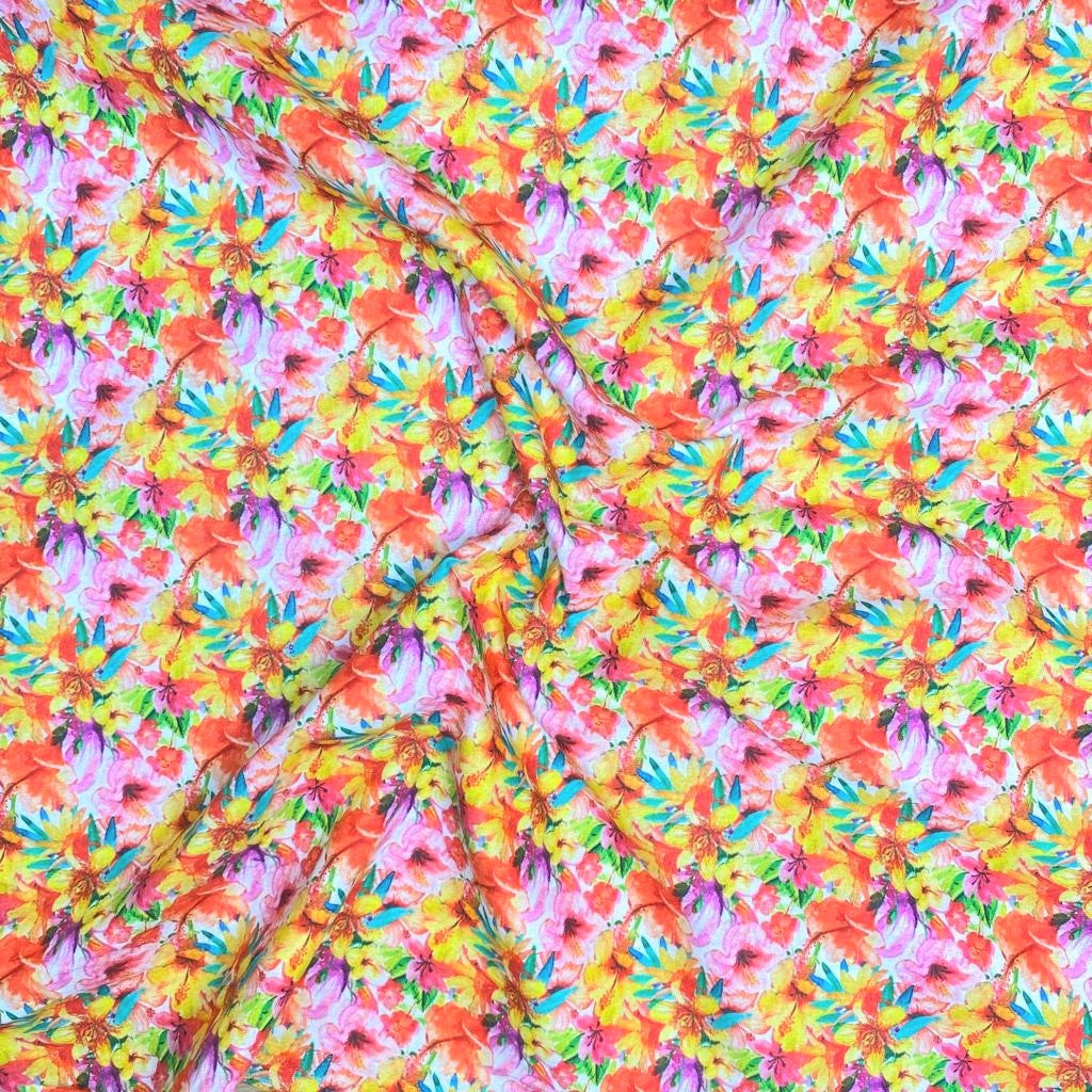 Per Metre Premium quality Digital Cotton, 'Flowers' - 45" Wide