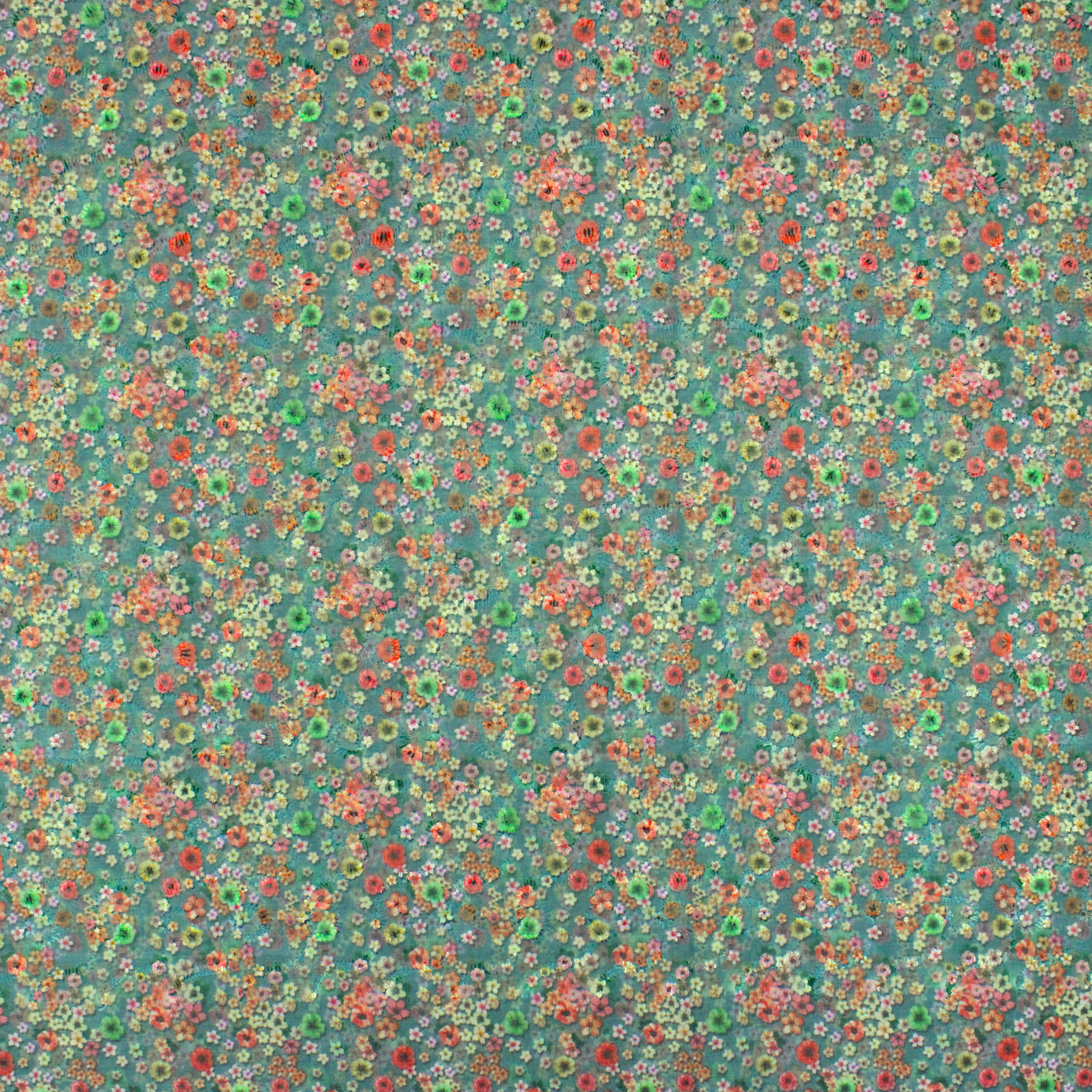 Embroidered Cotton Lawn "PALE GREEN" - 45" (Per Metre Or 3 Metres)