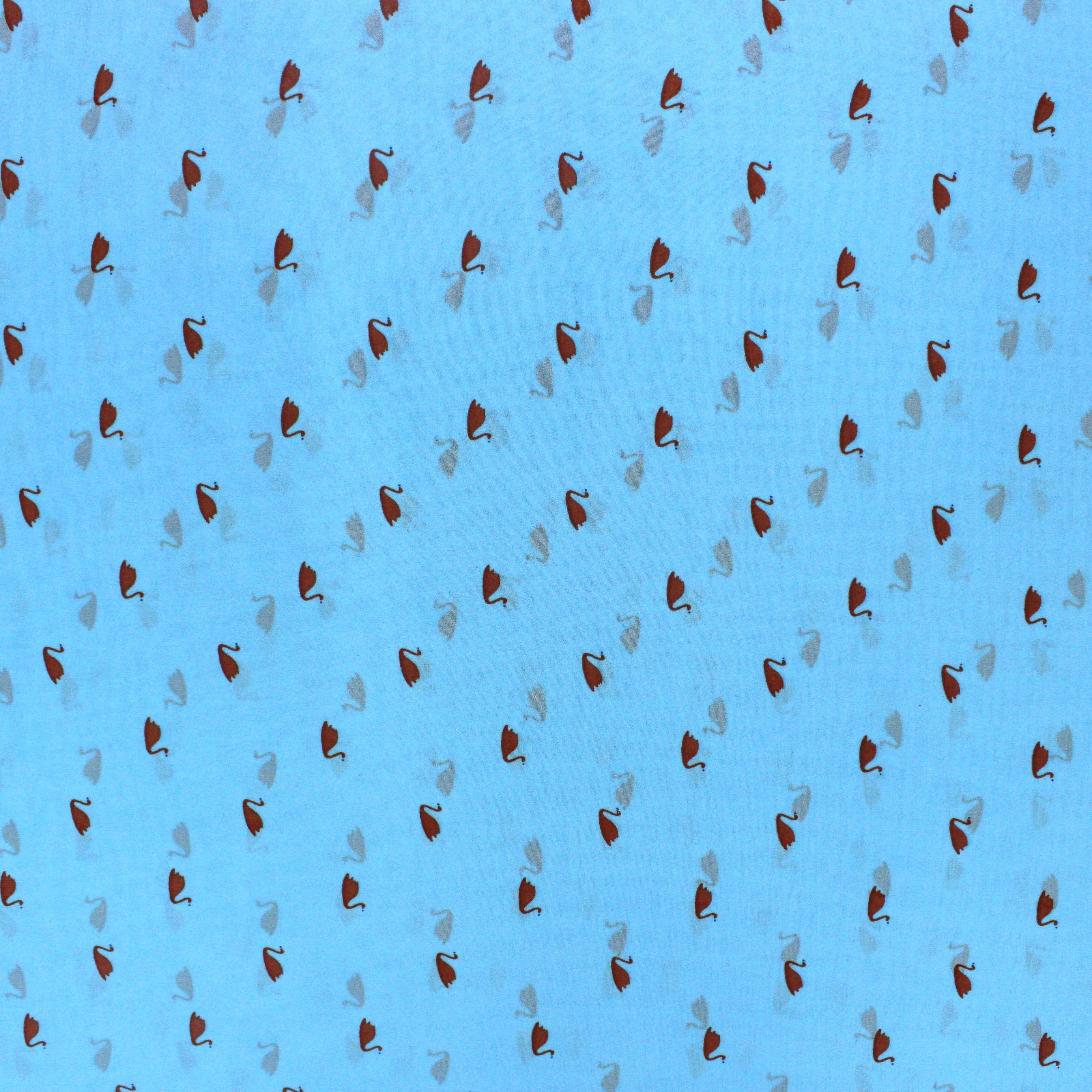 Luxury Printed Chiffon, 'Swan' - 55" Wide (3 Metres)