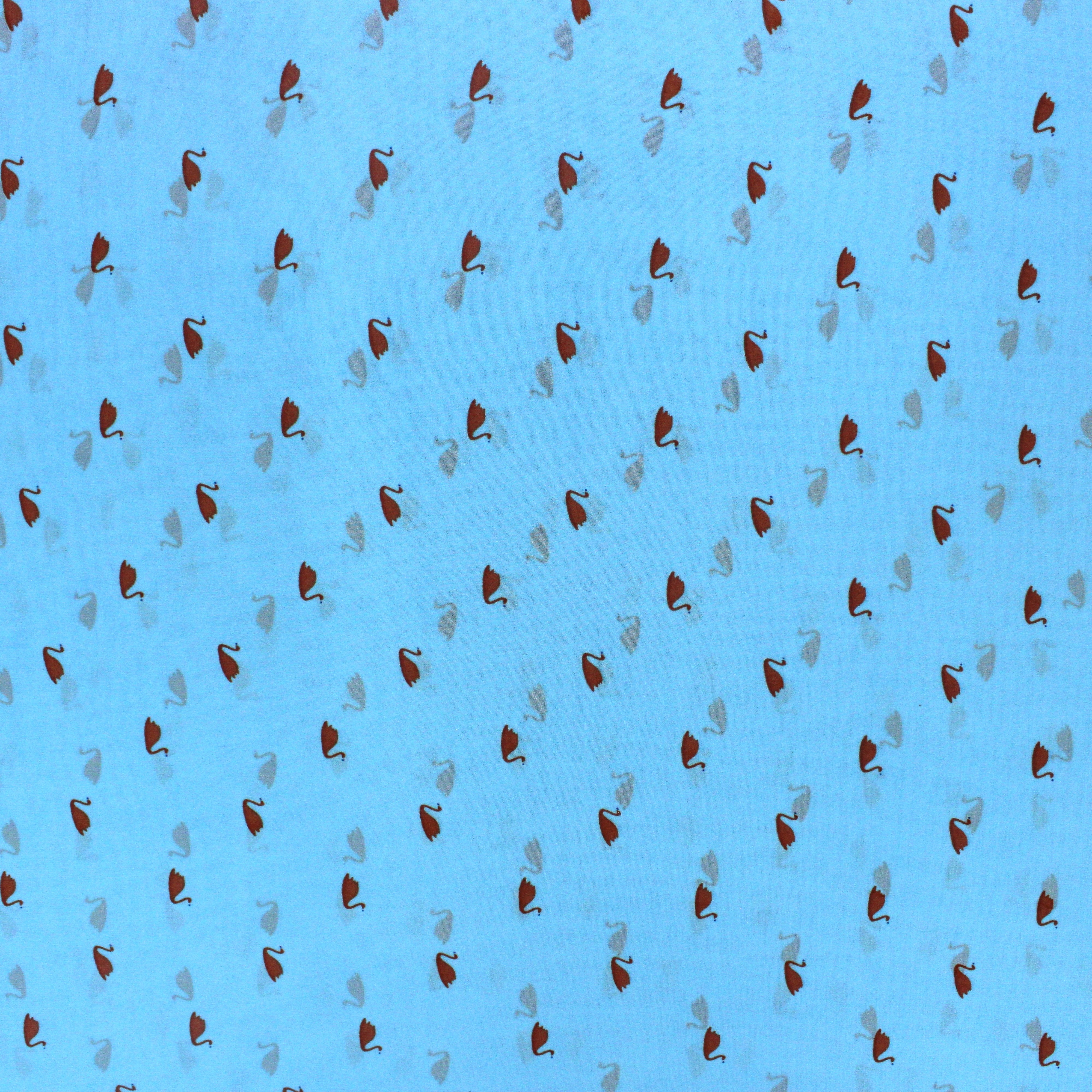 Luxury Printed Chiffon, 'Swan' - 55" Wide (3 Metres)