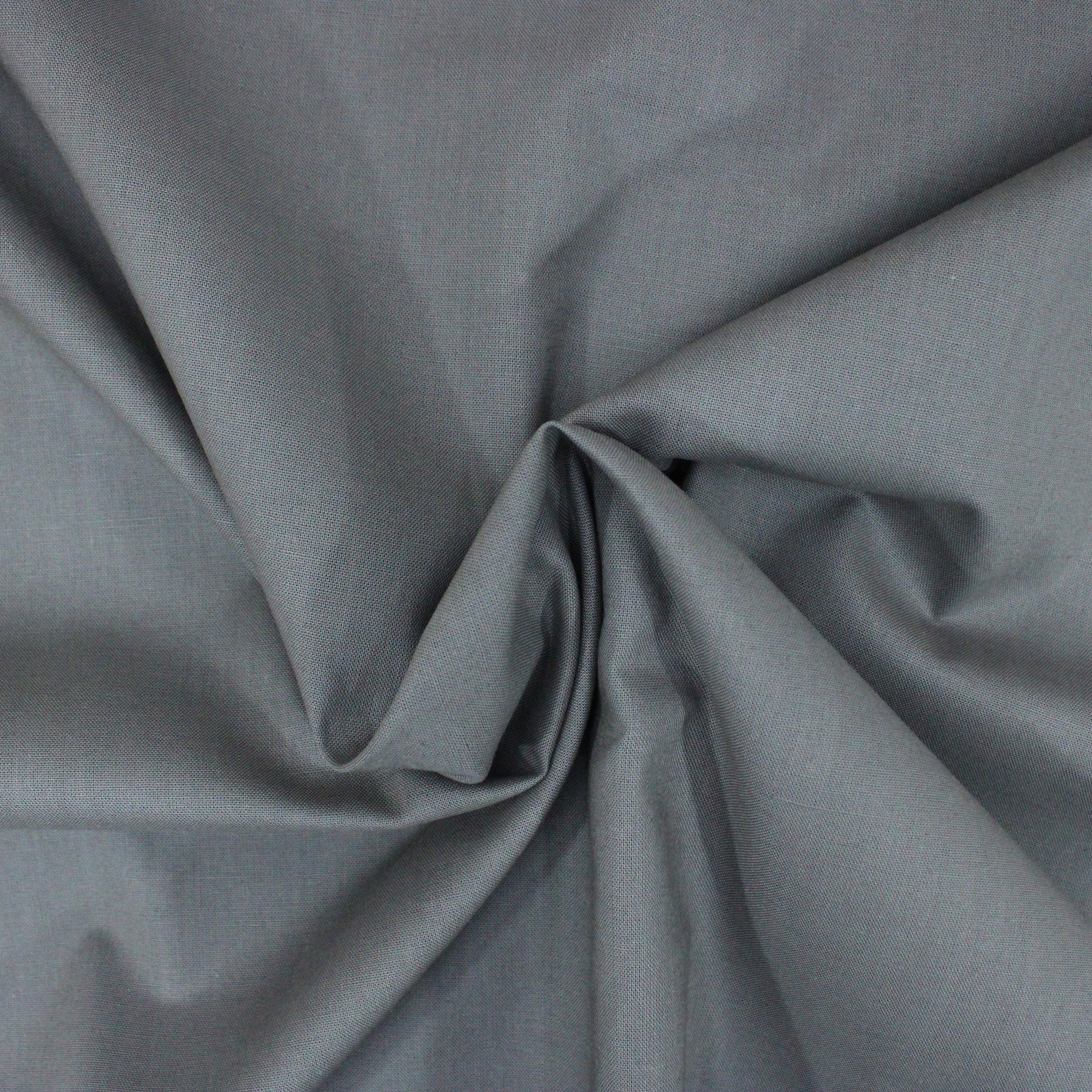 Luxury Plain 100% Cotton - 58" Wide- Grey (Per Metre)