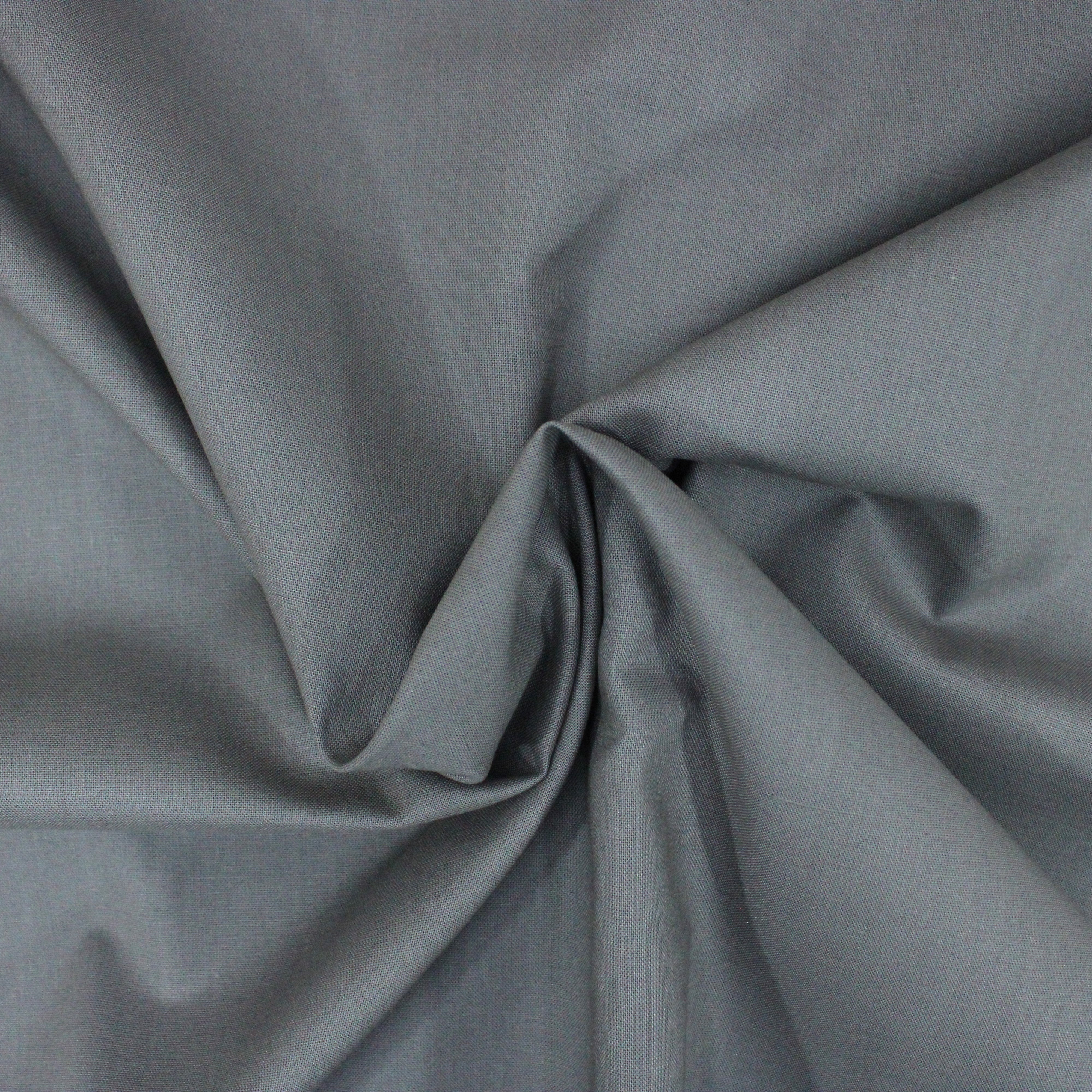 Luxury Plain 100% Cotton - 58" Wide- Grey (Per Metre)