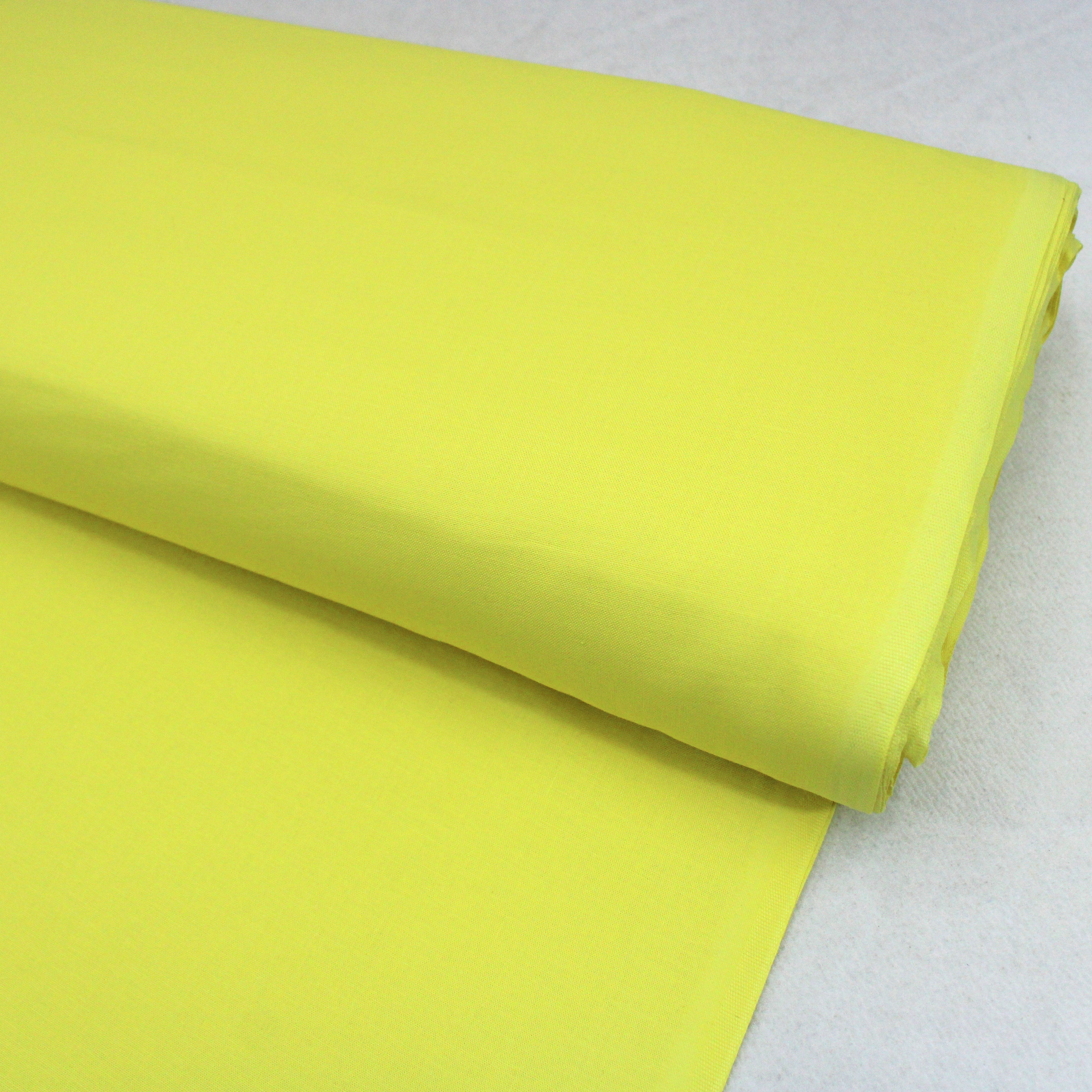 Luxury Plain 100% Cotton - 58" Wide- Yellow (Per Metre)