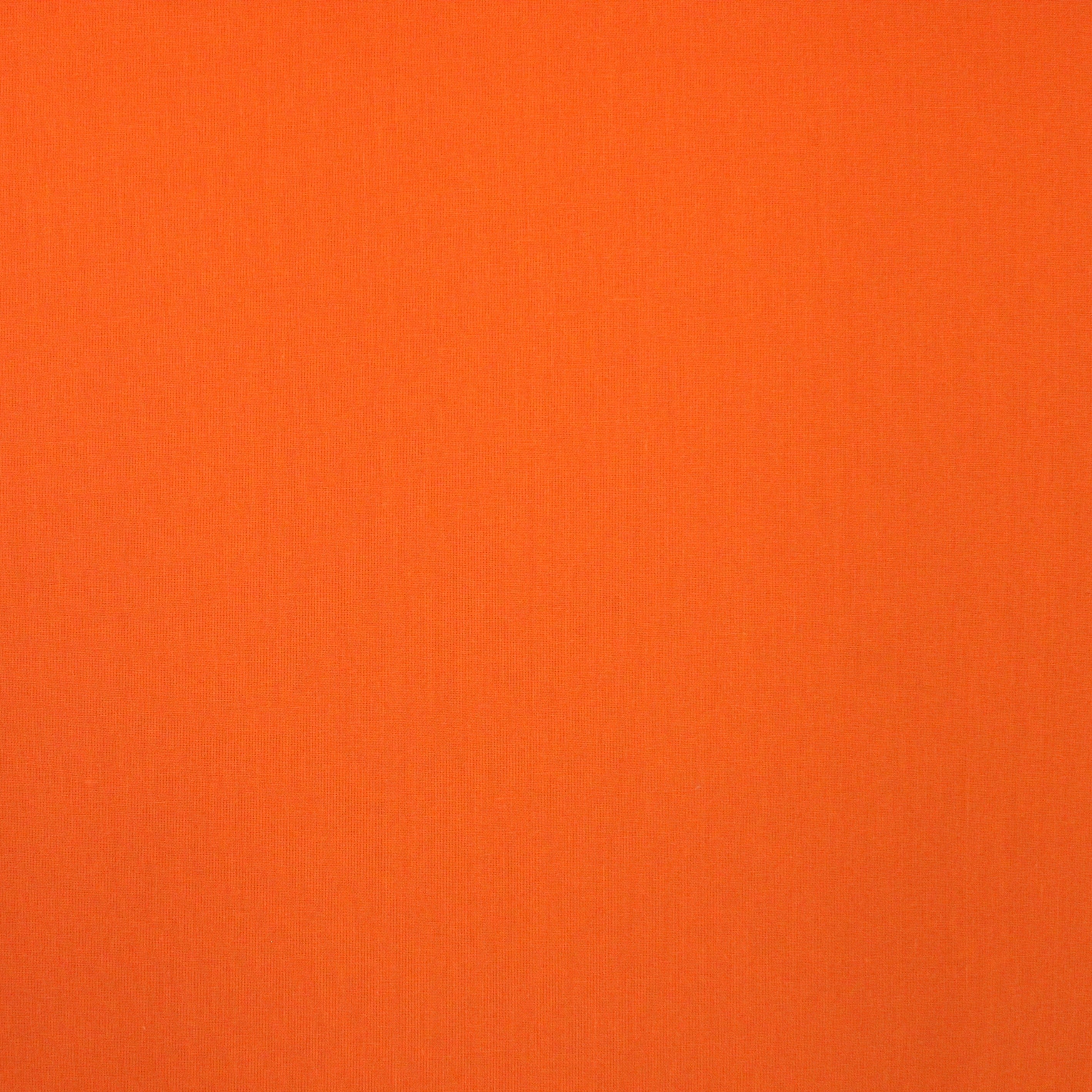 Luxury Plain 100% Cotton - 58" Wide- Orange (Per Metre)