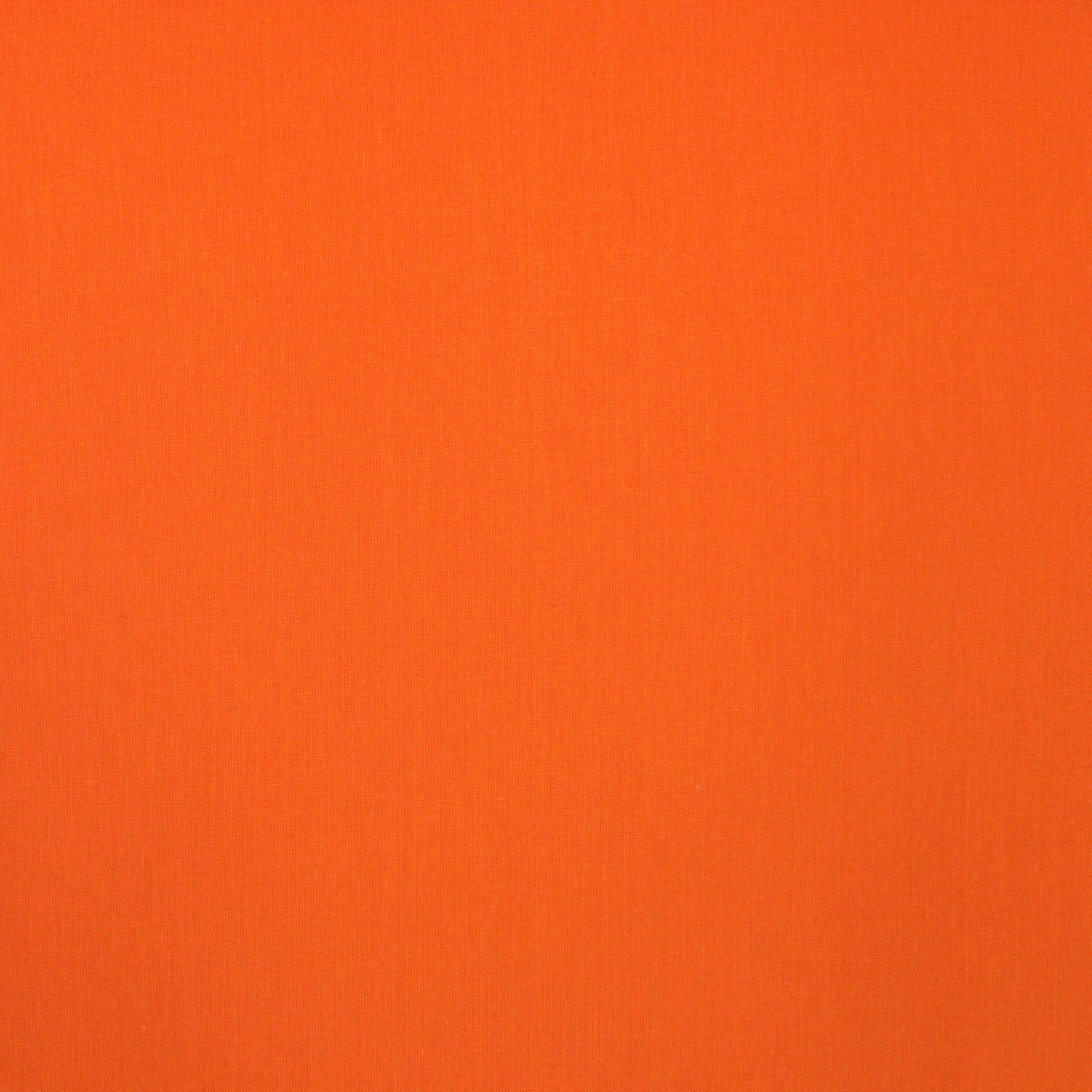 Luxury Plain 100% Cotton - 58" Wide- Orange (Per Metre)