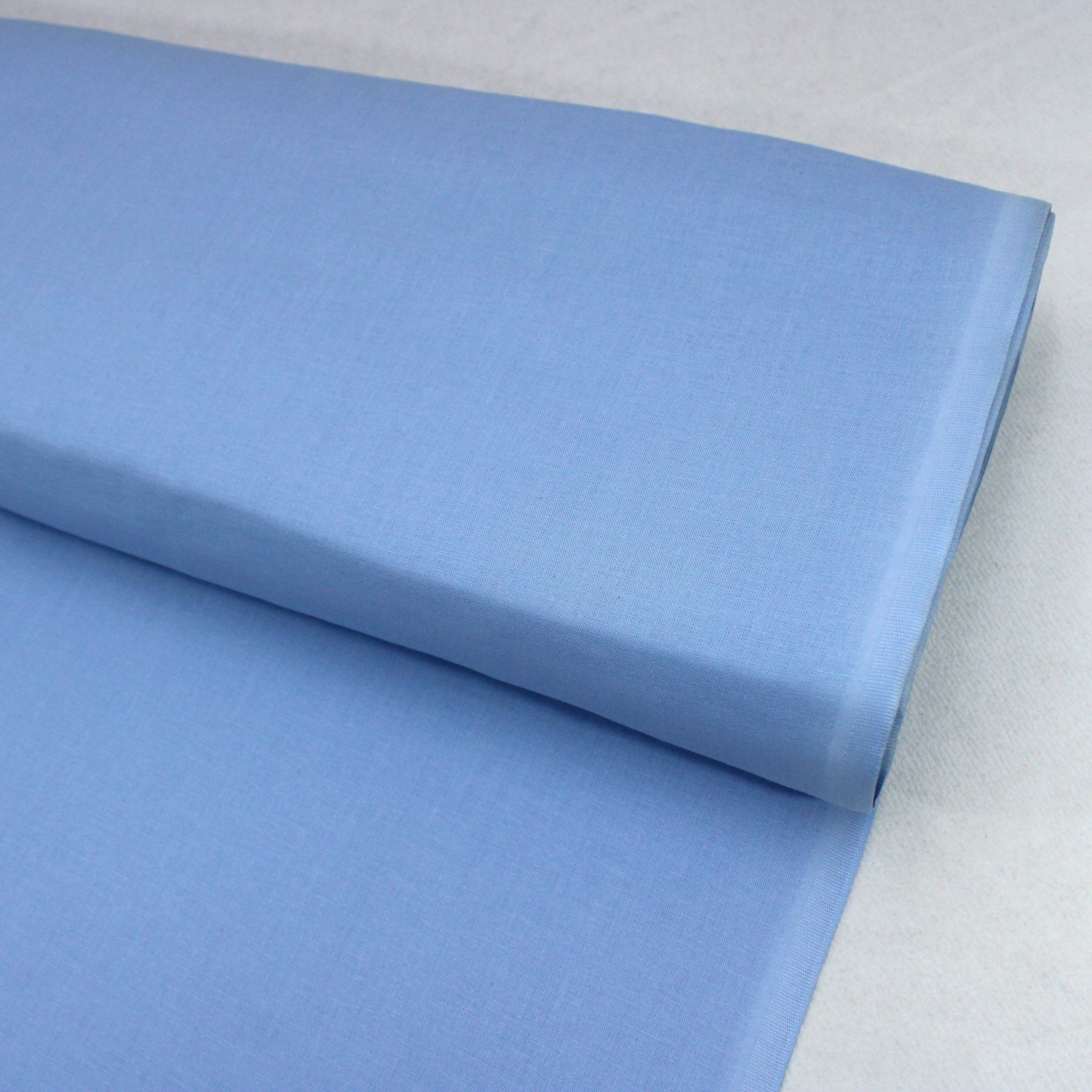 Luxury Plain 100% Cotton - 58" Wide- Sky (Per Metre)