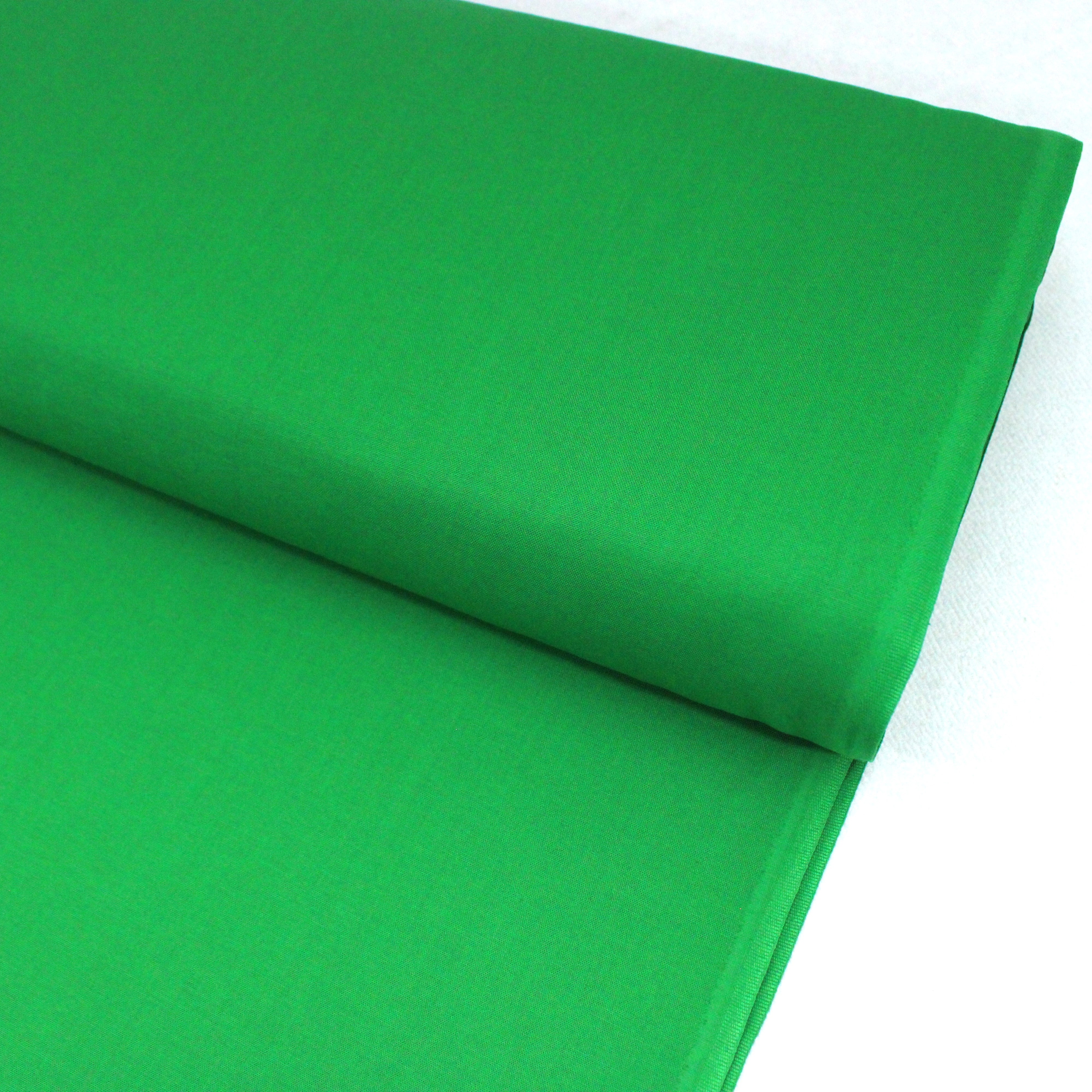 Luxury Plain 100% Cotton - 58" Wide- Green (Per Metre)