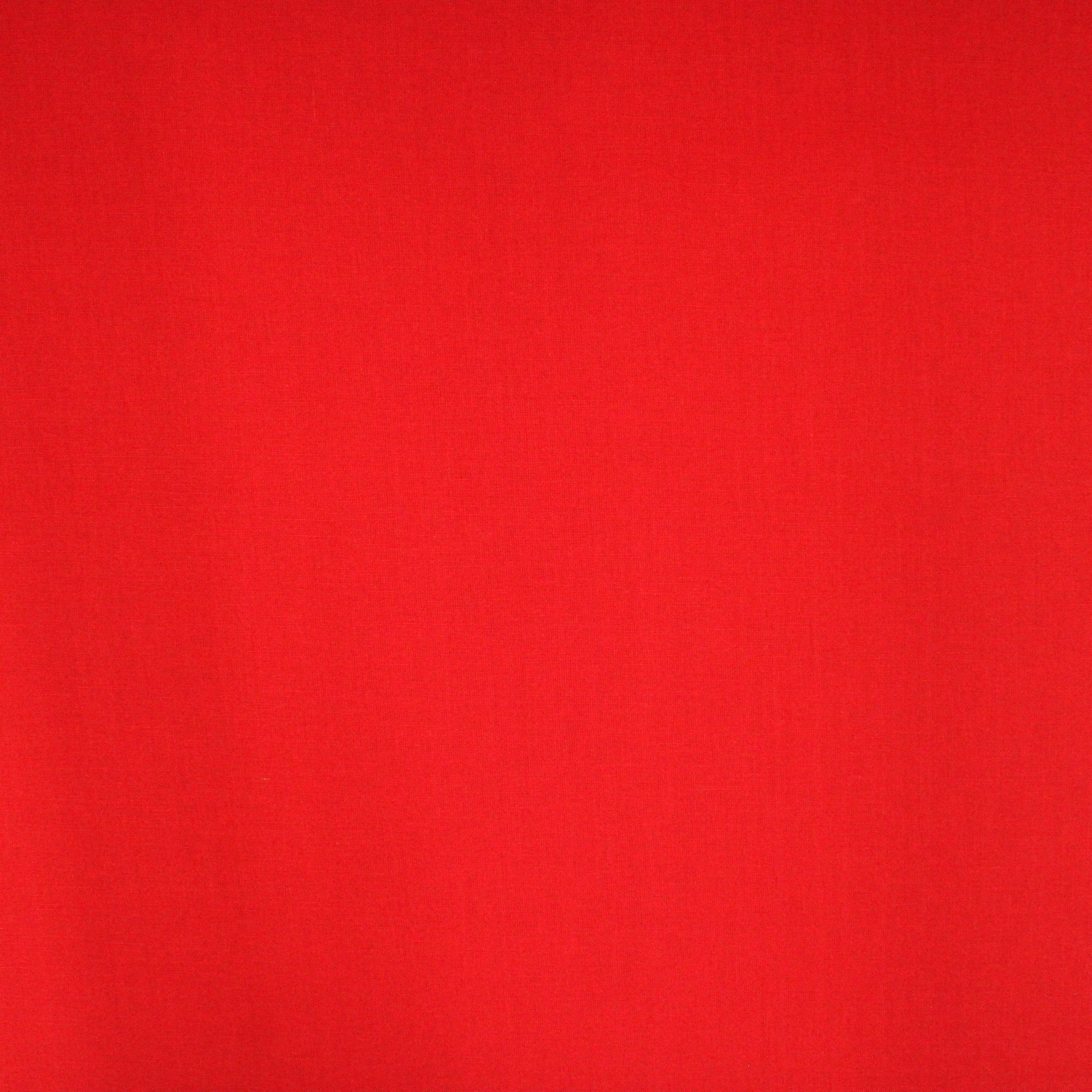 Luxury Plain 100% Cotton - 58" Wide- Red (Per Metre)