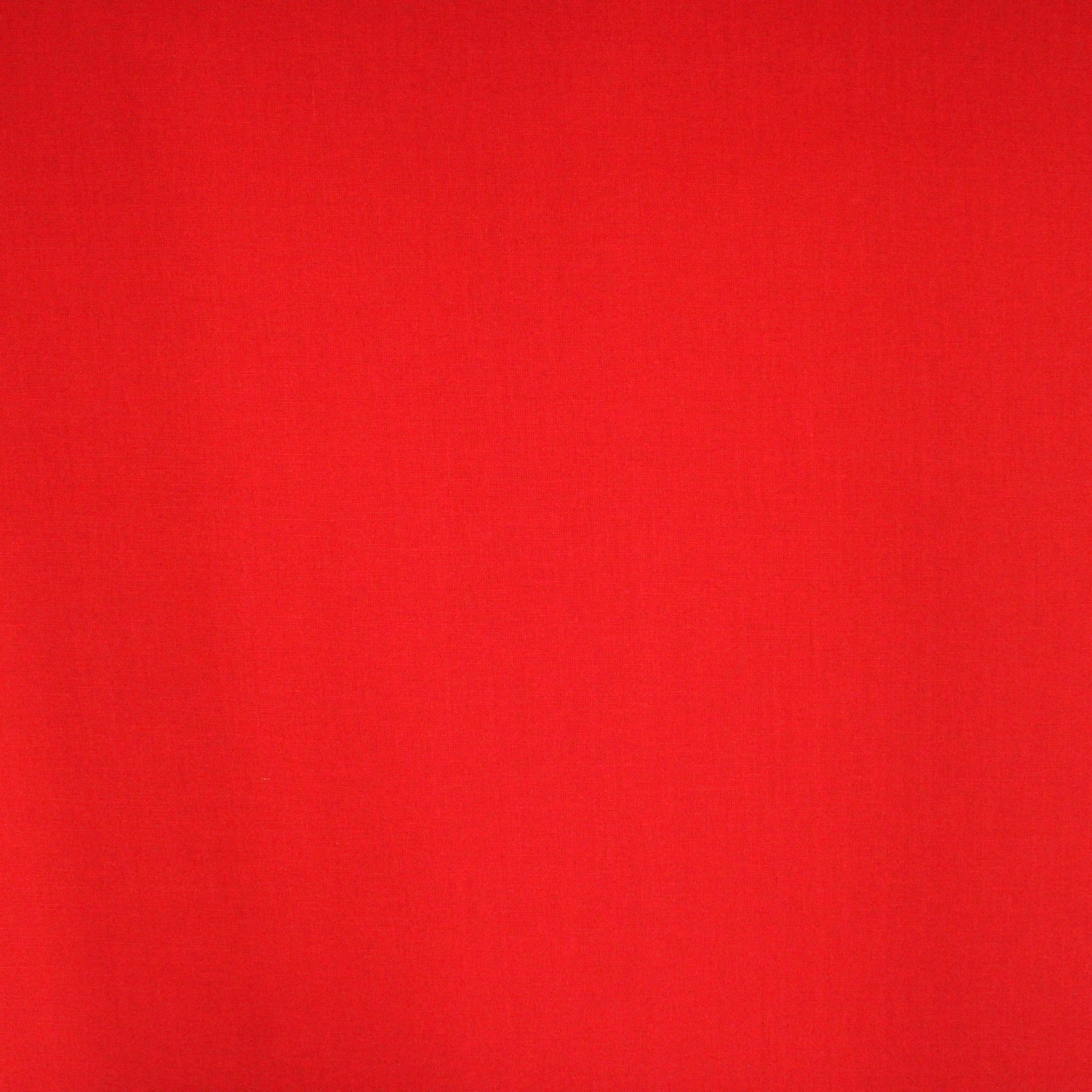 Luxury Plain 100% Cotton - 58" Wide- Red (Per Metre)