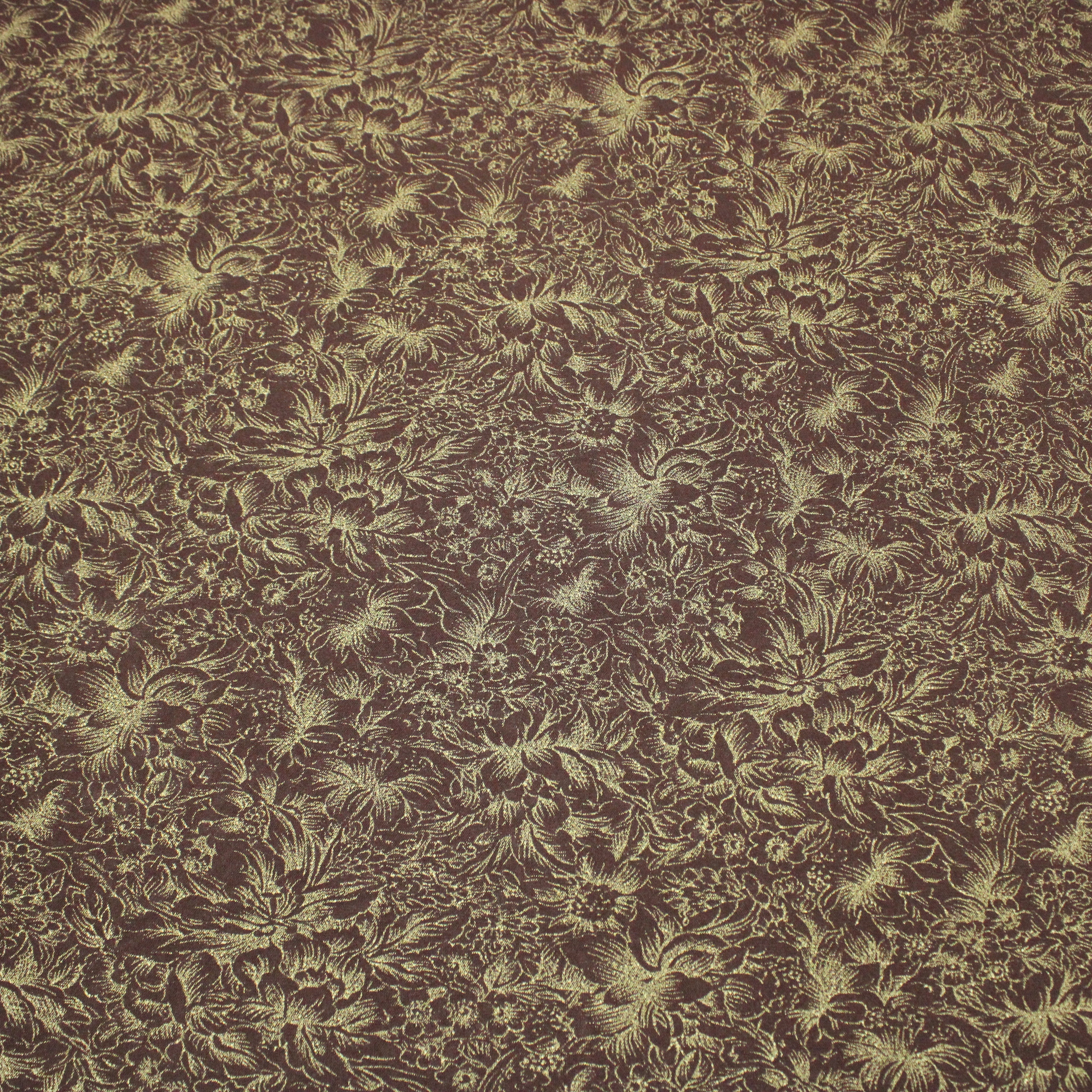 10 Metres Soft Printed Mesh Jersey - 55" Wide (Brown & Gold)