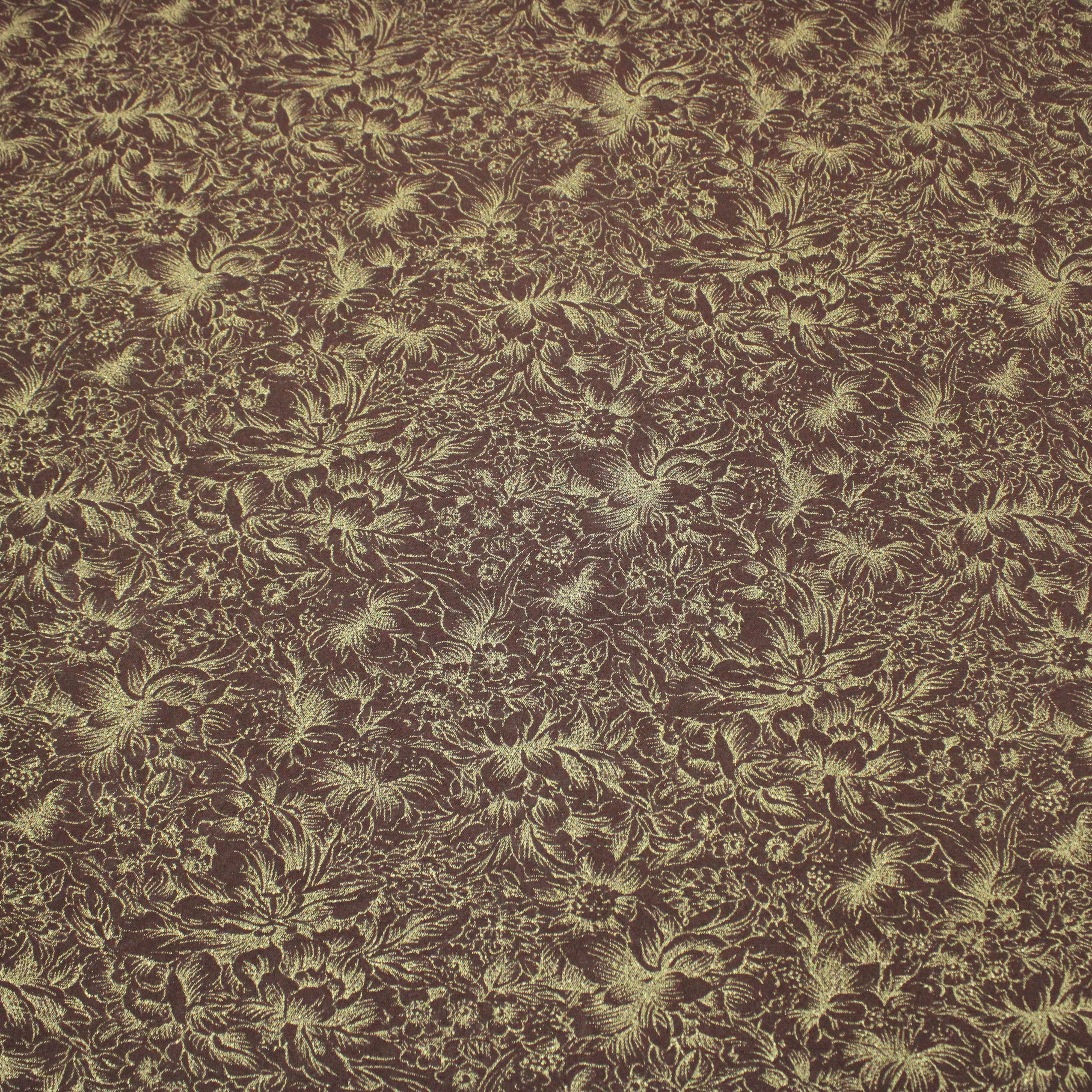 10 Metres Soft Printed Mesh Jersey - 55" Wide (Brown & Gold)