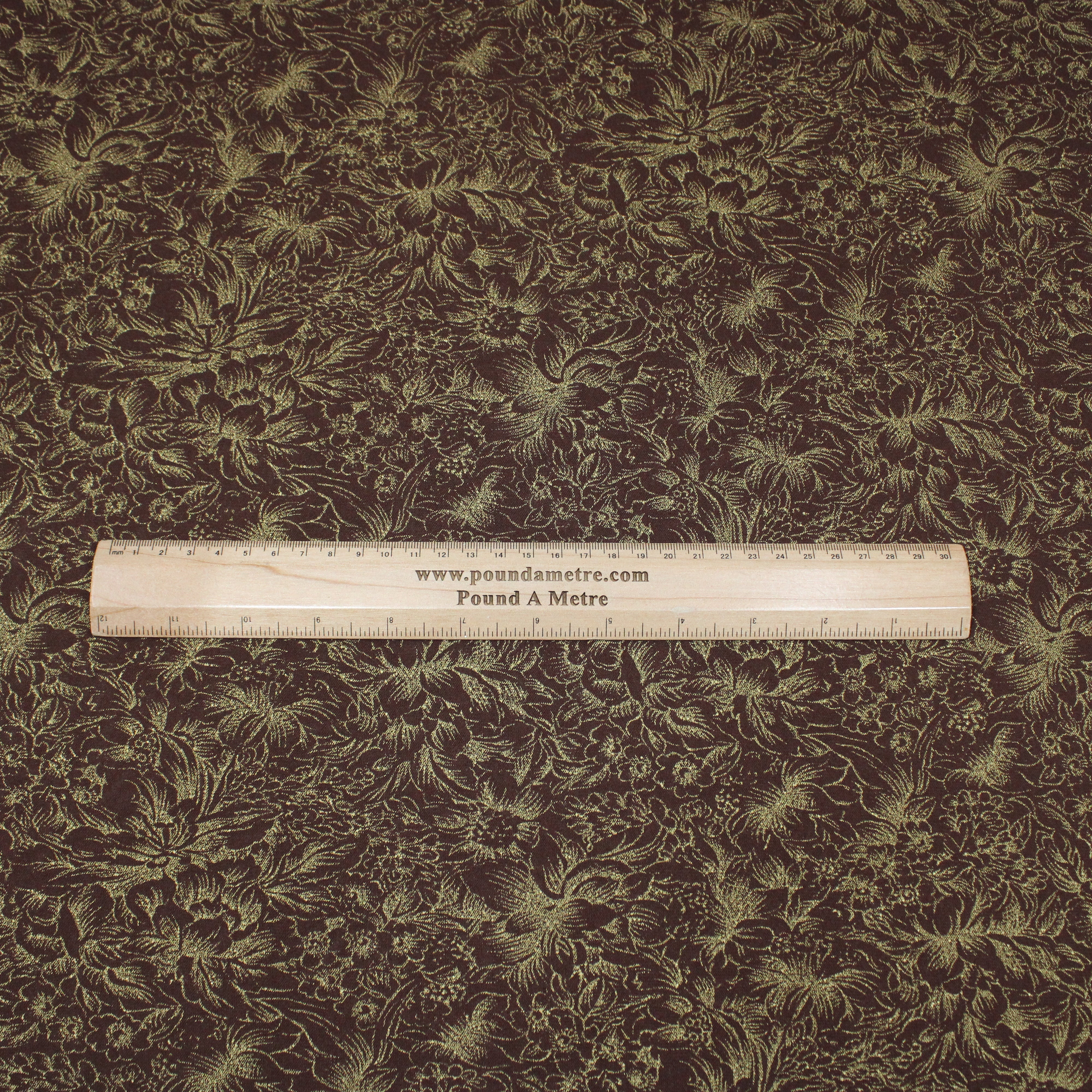 10 Metres Soft Printed Mesh Jersey - 55" Wide (Brown & Gold)