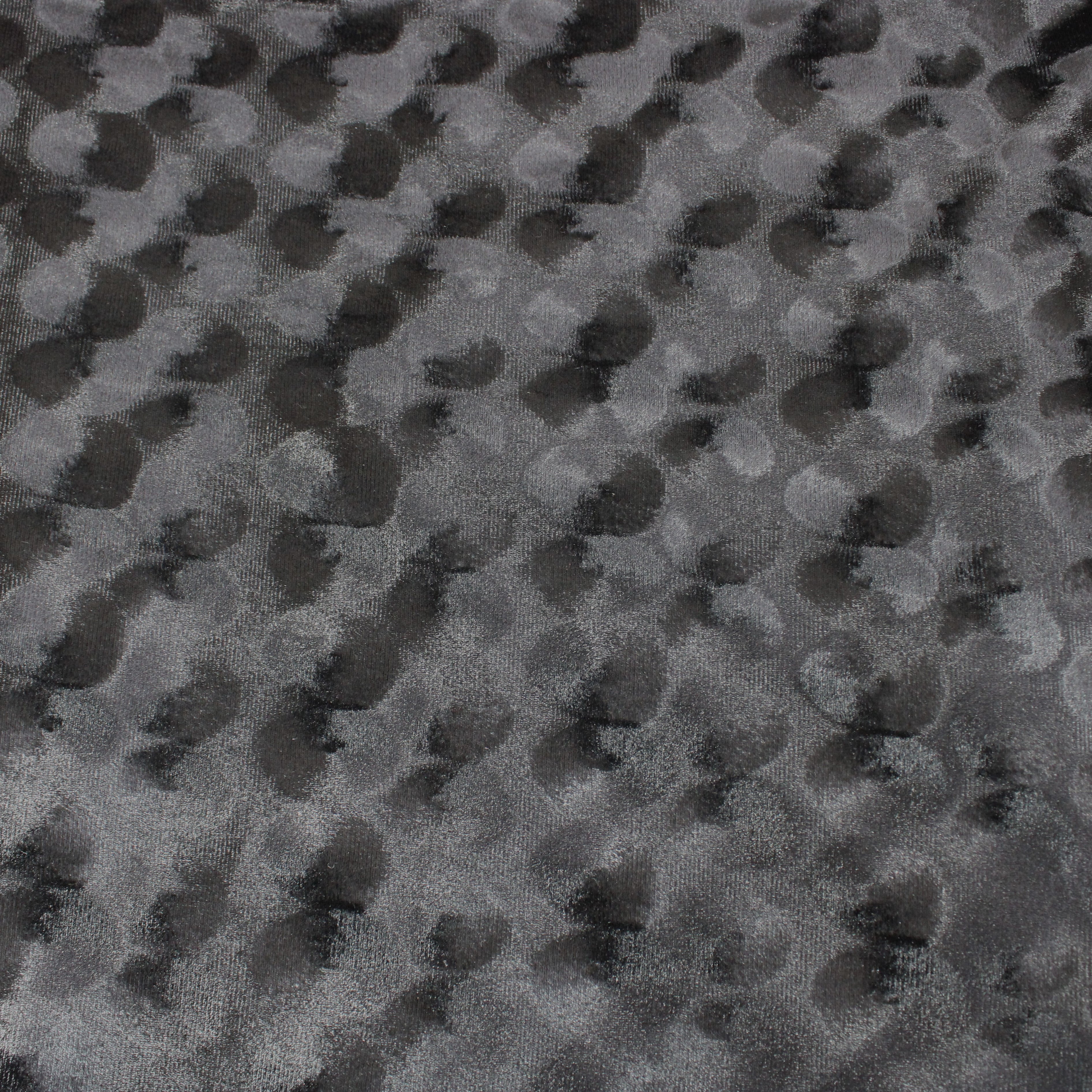 3 Metres, Patterned Spandex velvet, 'BLACK' - 55" Wide