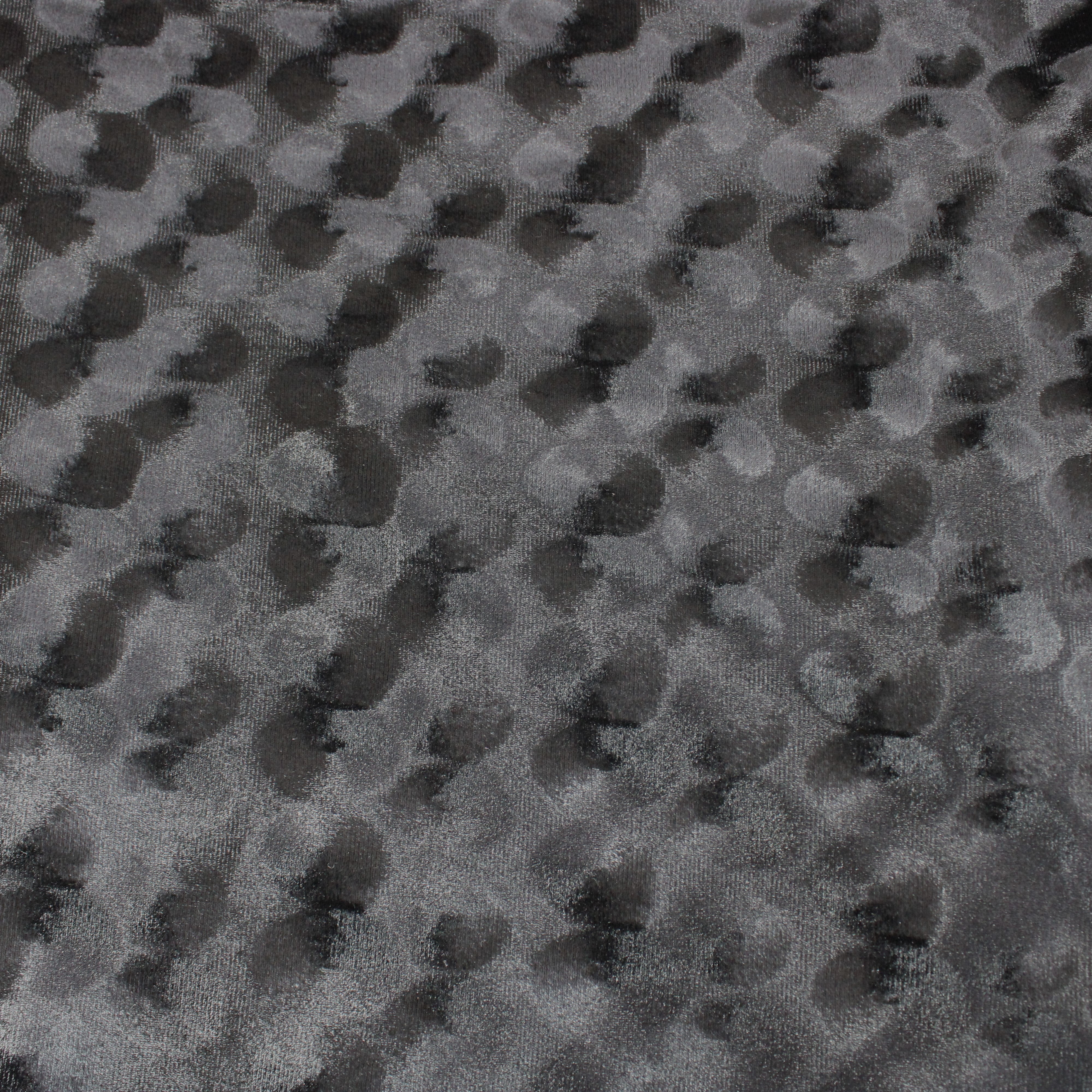 3 Metres, Patterned Spandex velvet, 'BLACK' - 55" Wide