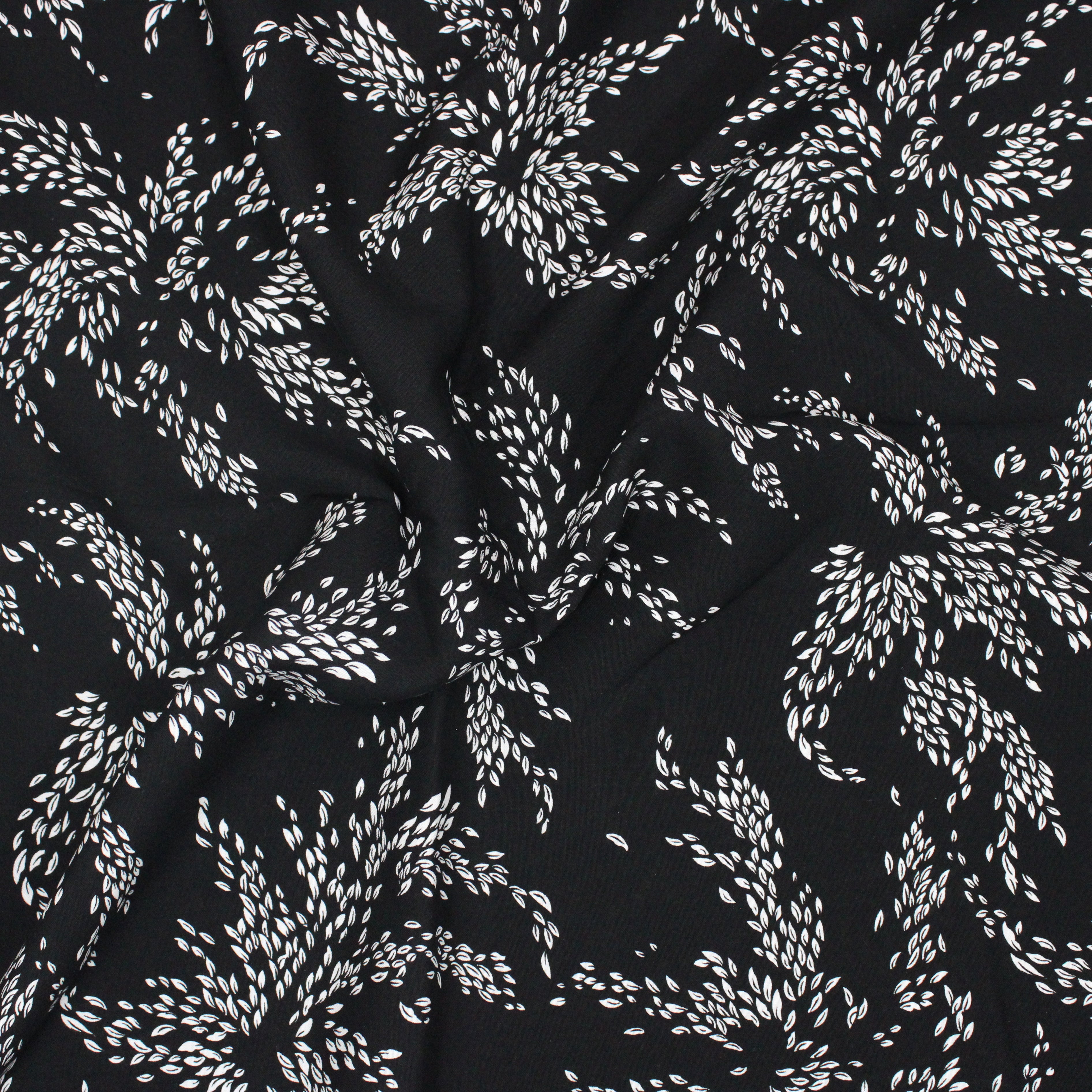 Premium Two Tone Viscose Fabric, 'BLACK & WHITE' - 55" Wide (3 Metres)