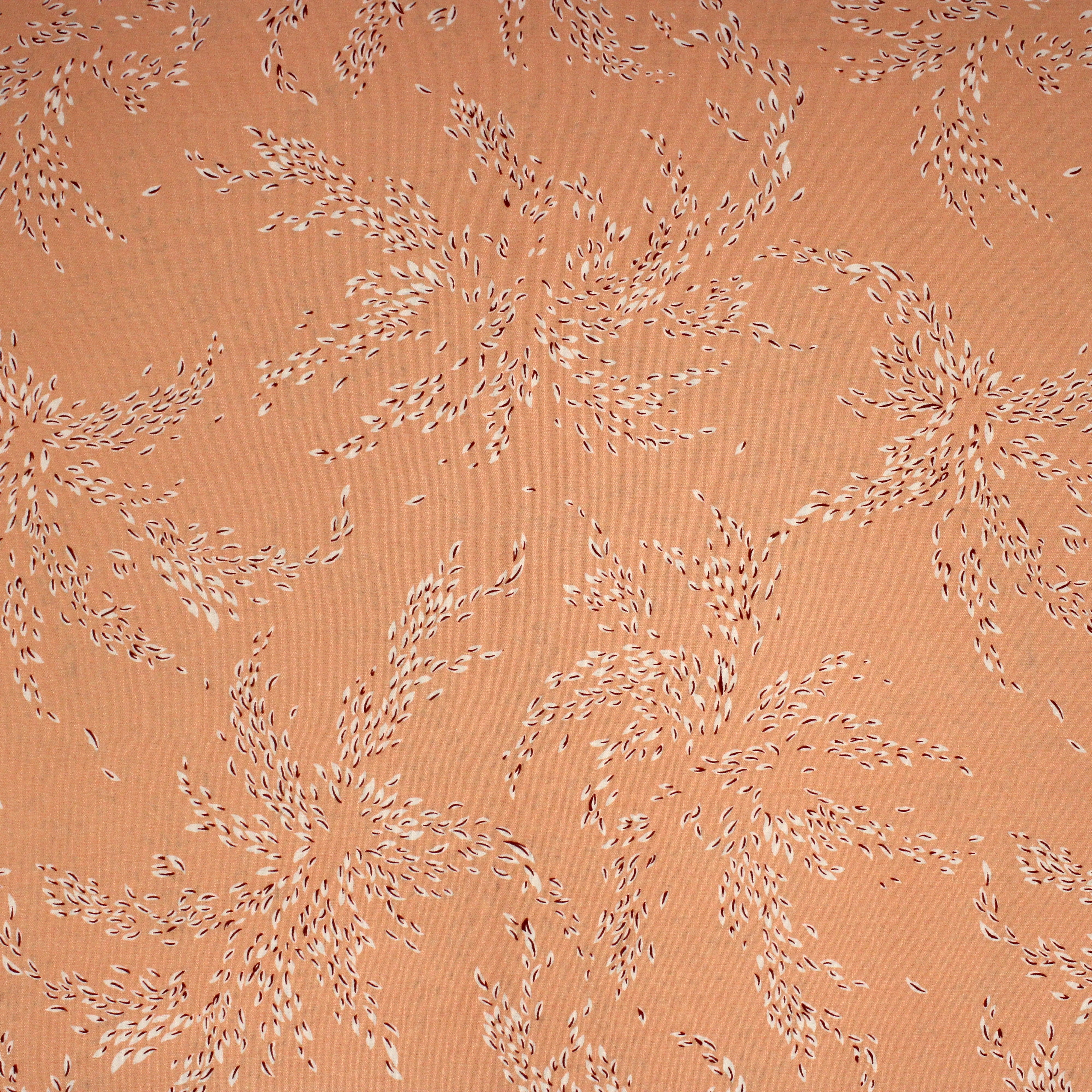 Premium Two Tone Viscose Fabric, 'PEACH & WHITE' - 55" Wide (3 Metres)