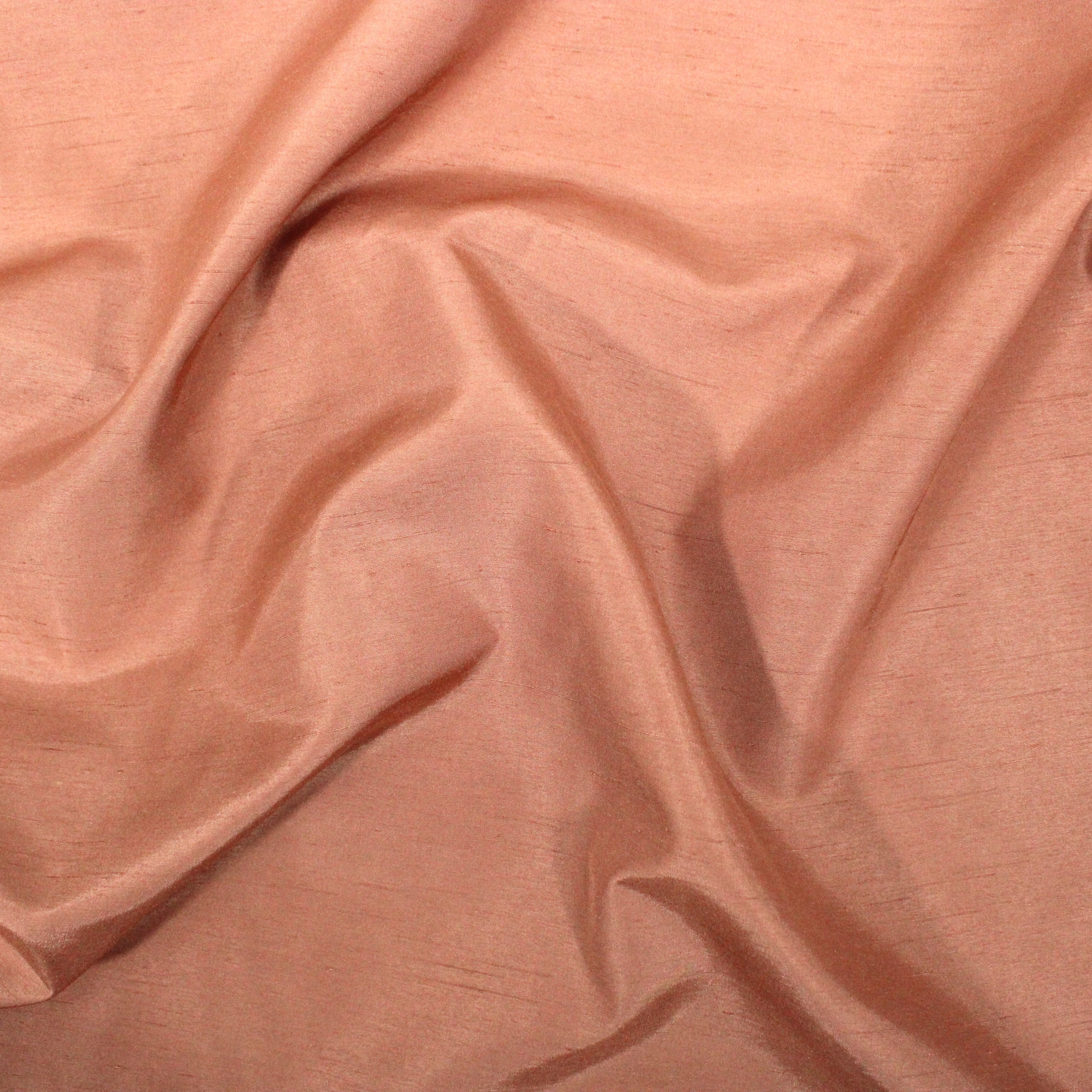 Shantung Dupion Fabric, 'PEACH' - 55" Wide (3 Metres)
