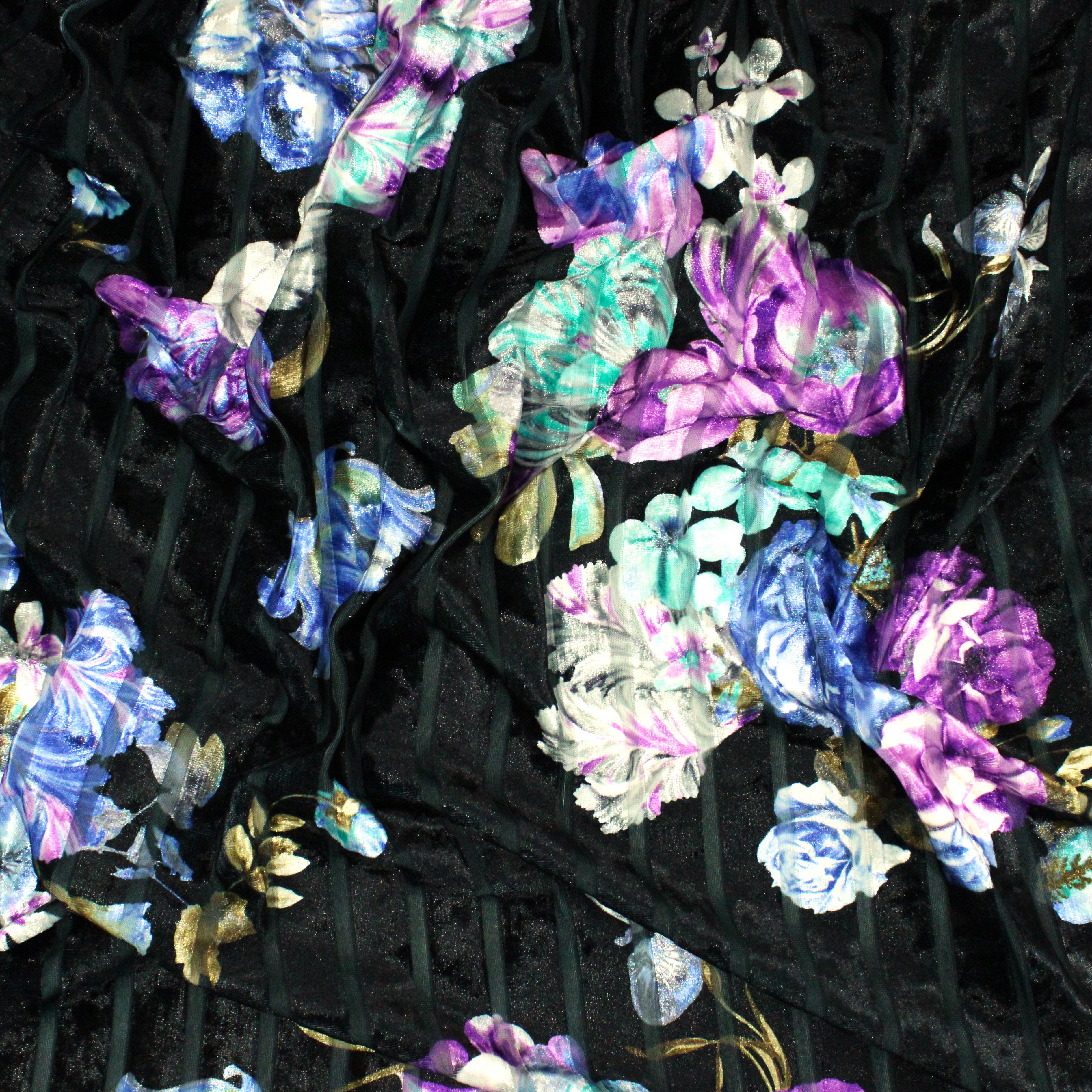 Ribbed Velvet, 'NIGHT Light' - 55" Wide (3 Metres)